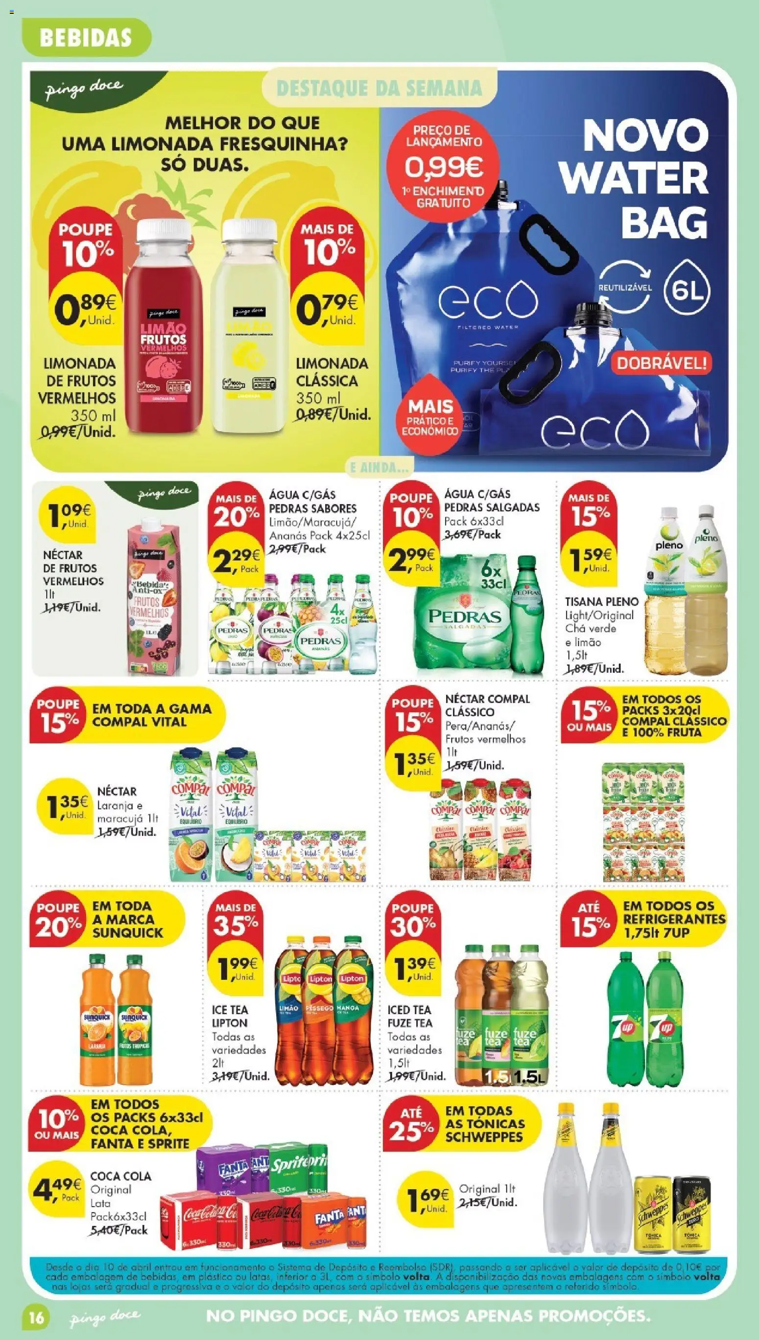 Pingo Doce Poupe Esta Semana Madeira │ válido de 28/07/2026 | Página: 16 | Produtos: Agua, Fanta, Chá, Bebida