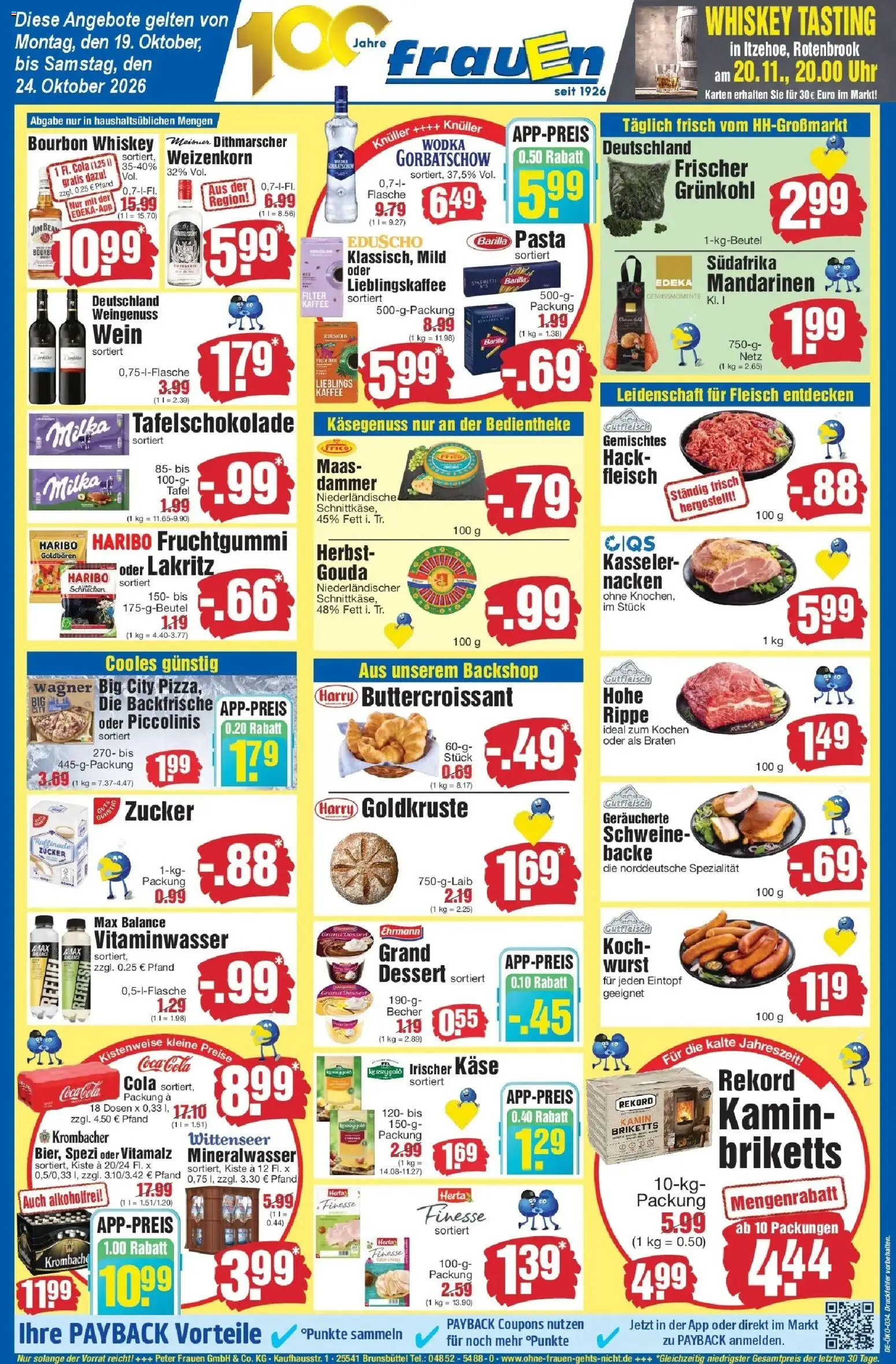 Edeka Prospekt Heide (ab 19.10.2026) » Angebote Online | Seite: 1 | Produkte: Barilla, Spaghetti, Bourbon, Eduscho