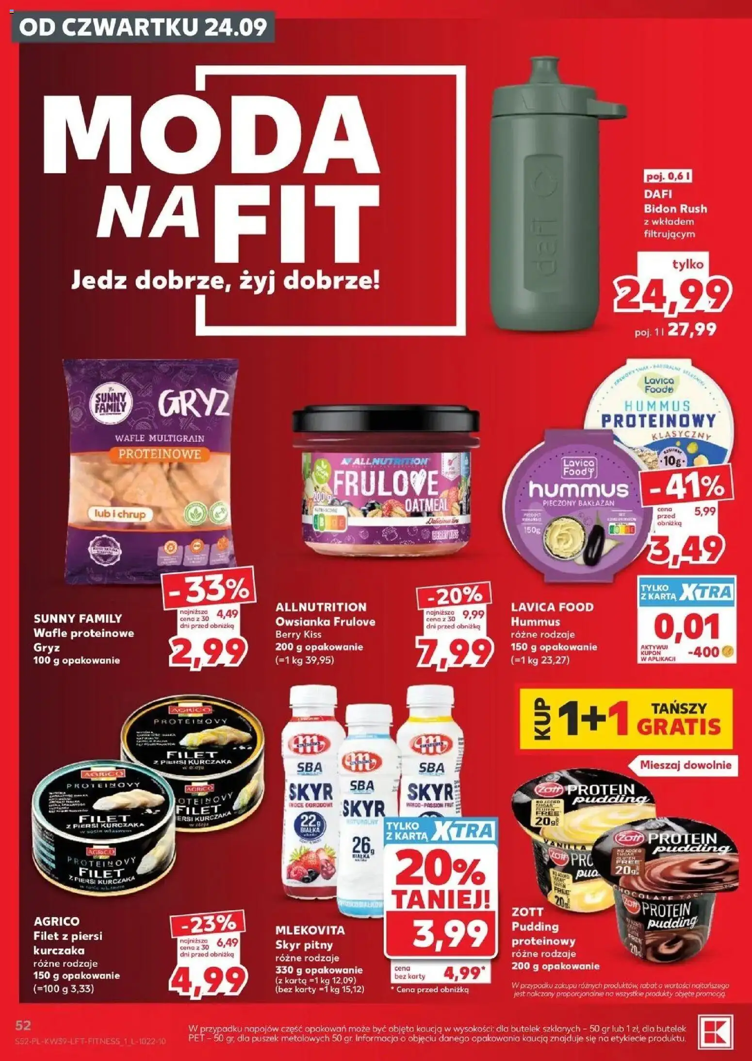 Kaufland gazetka od 24.09.2026 | Strona: 52 | Produkty: Owsianka, Piersi, Hummus, Filet z piersi kurczaka