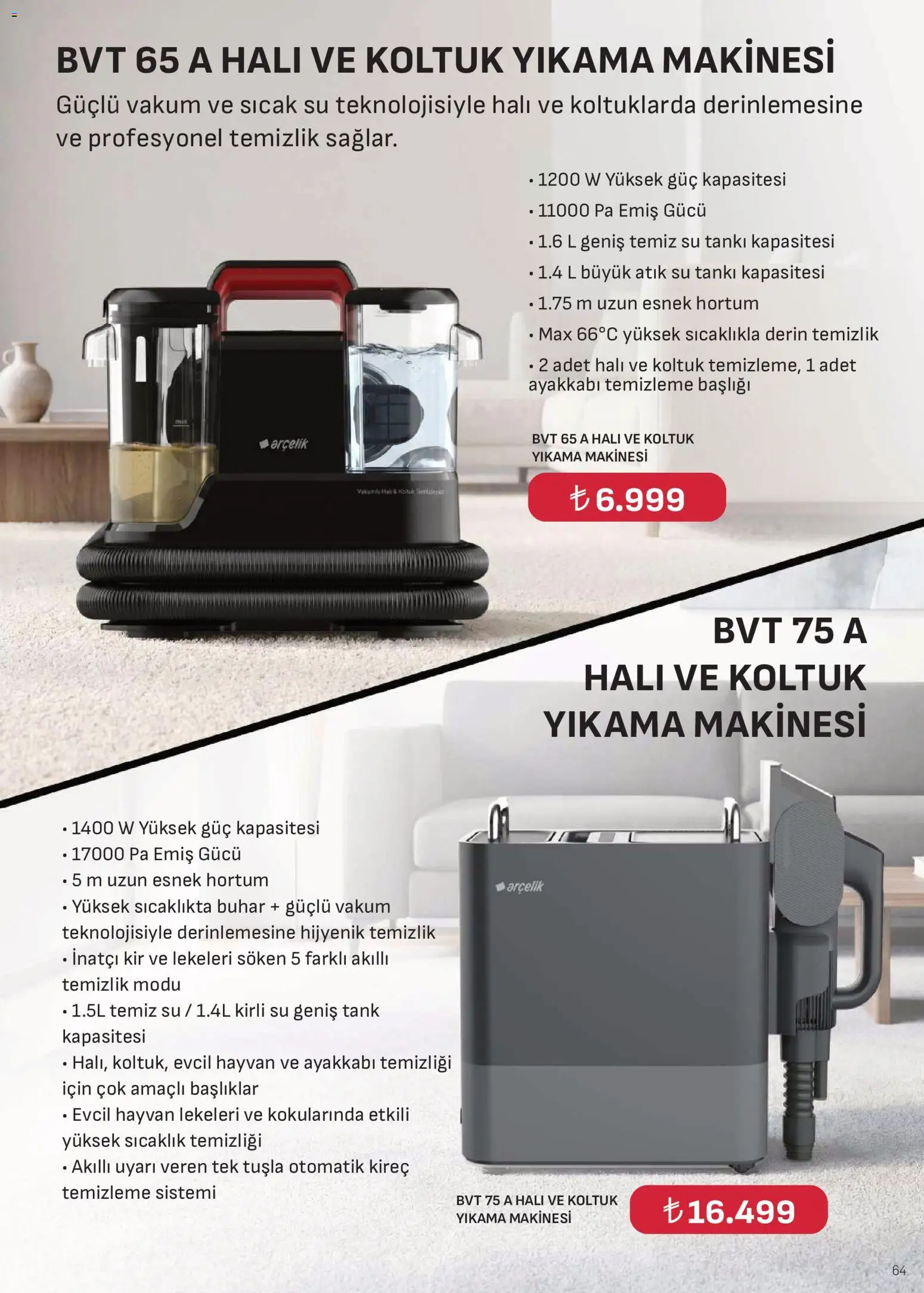 Arçelik Katalog - 21 Ağustos 2026 tarihinden itibaren geçerlidir | Sayfa: 64 | Ürünler: Koltuk, Halı, Su