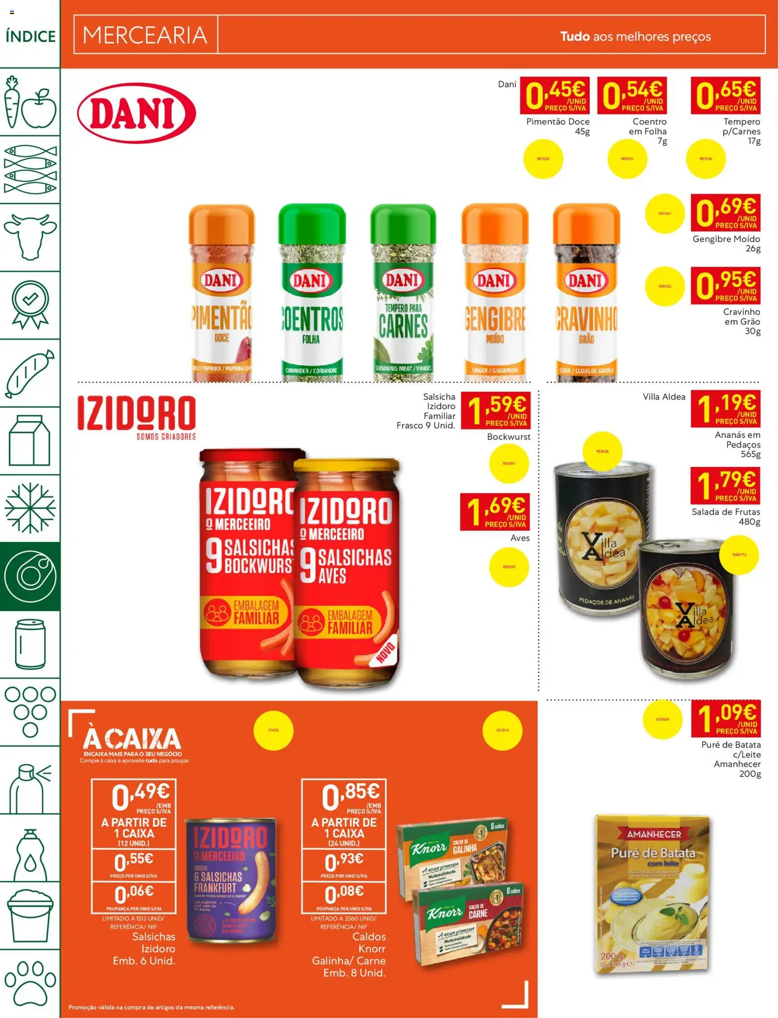 Recheio folheto │ válido de 09.06.2026 | Página: 20 | Produtos: Knorr, Salsicha, Leite, Salada