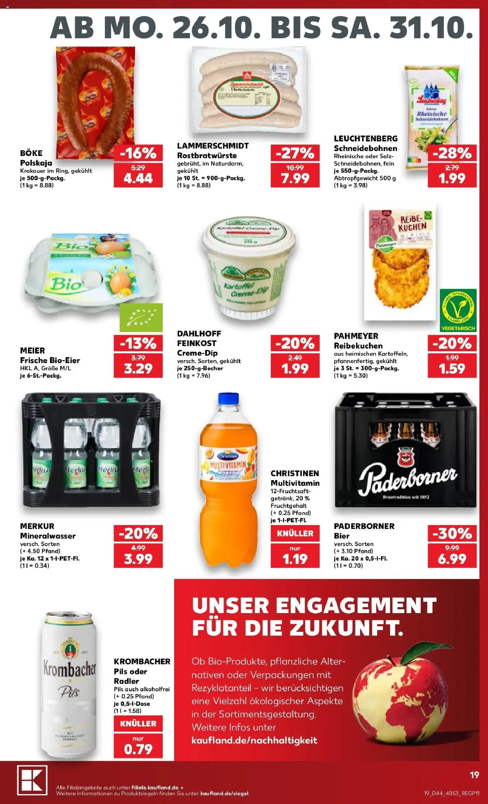 Prospekt Kaufland ab 26.10.2026 » Angebote Online zum Blättern | Seite: 23 | Produkte: Pils, Mineralwasser, Salz, Krombacher