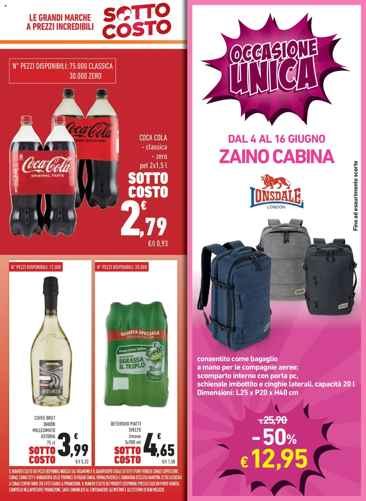 Volantino Conad del 04.06.2026 | Pagina: 7 | Prodotti: Limone, Zaino, Coca Cola