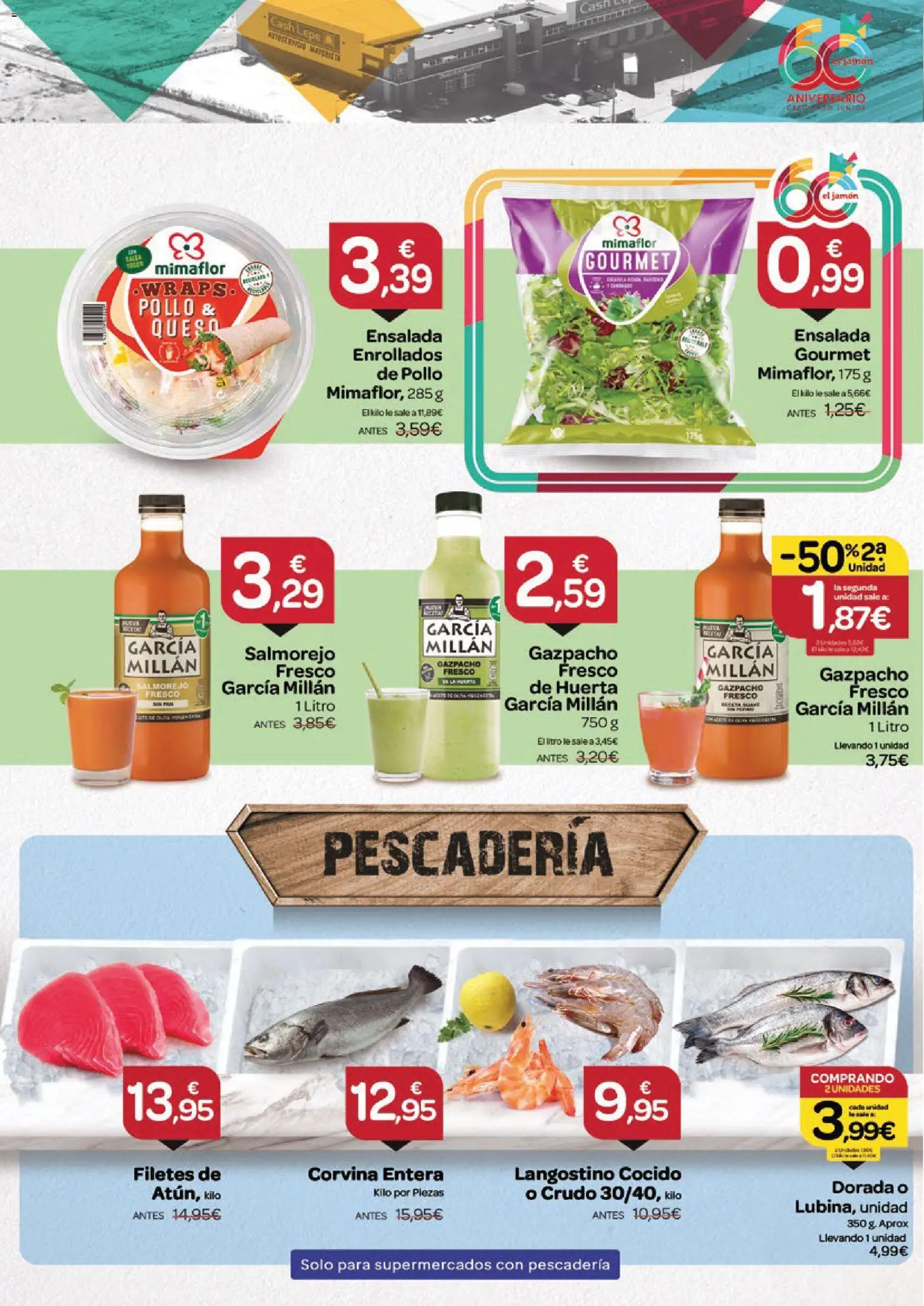 Supermercados El Jamón folleto │ válido desde el 28.05.2026 | Página: 5 | Productos: Queso, Ensalada, Gazpacho, Langostino