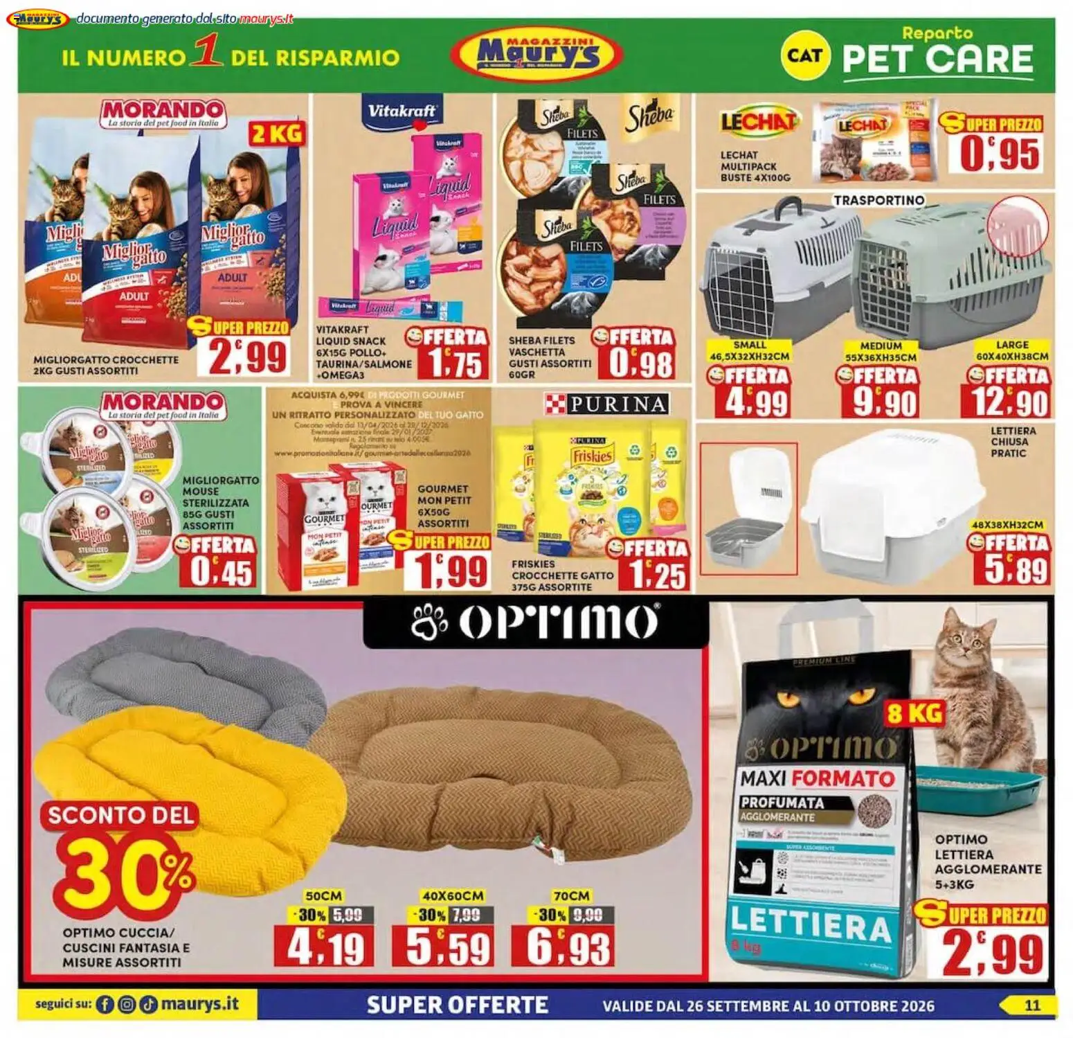 Volantino Maury's del 26/09/2026 | Pagina: 11