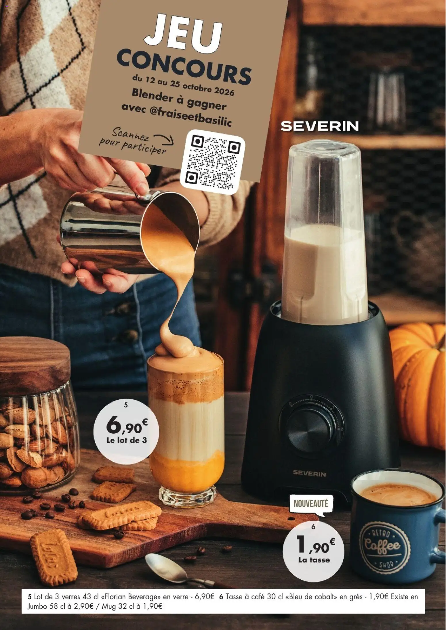 {H1} | Page: 15 | Produits: Blender, Verres, Café