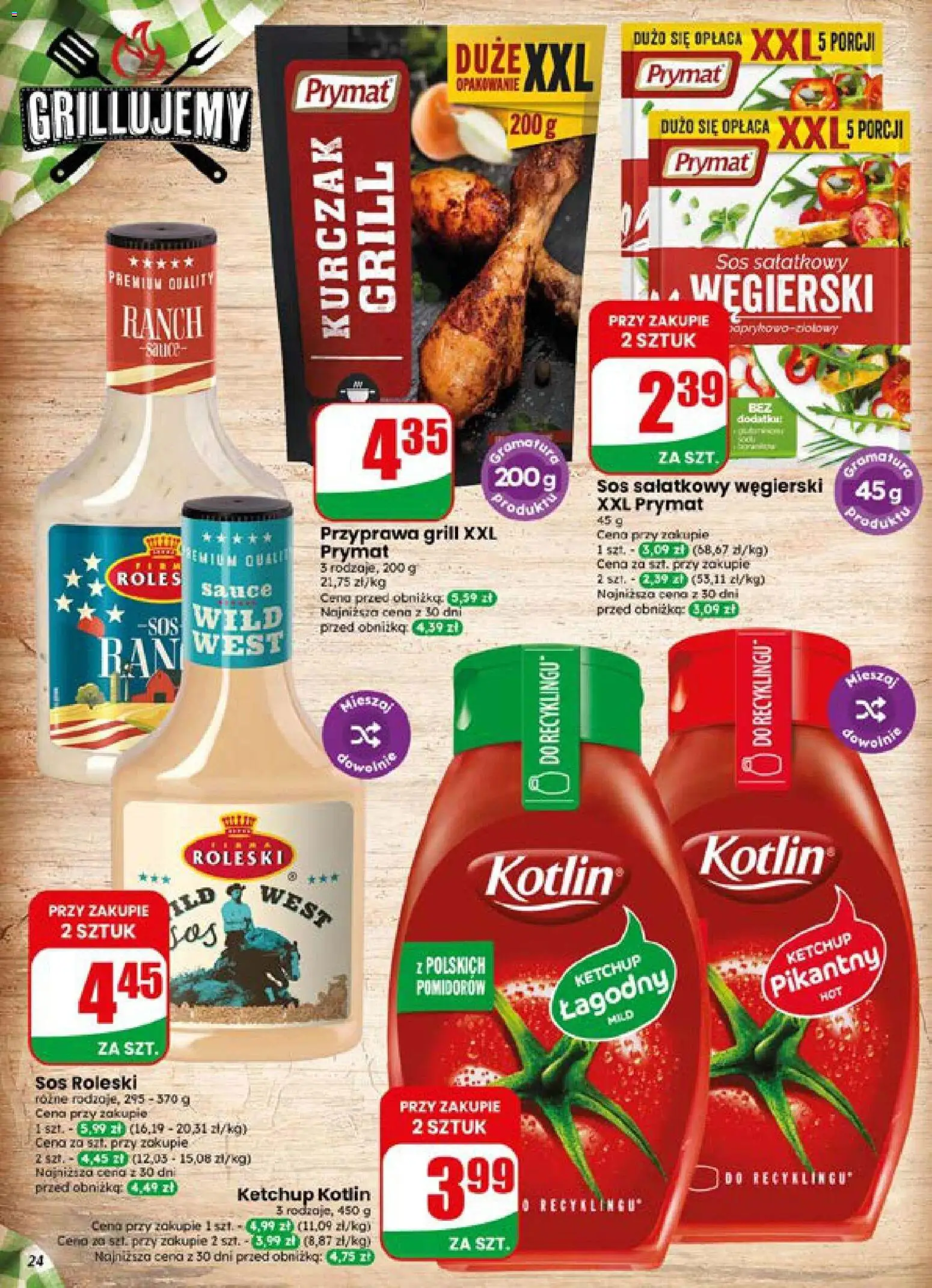 Dino gazetka od 15.07.2026 | Strona: 24 | Produkty: Kurczak, Ketchup, Grill, Sos