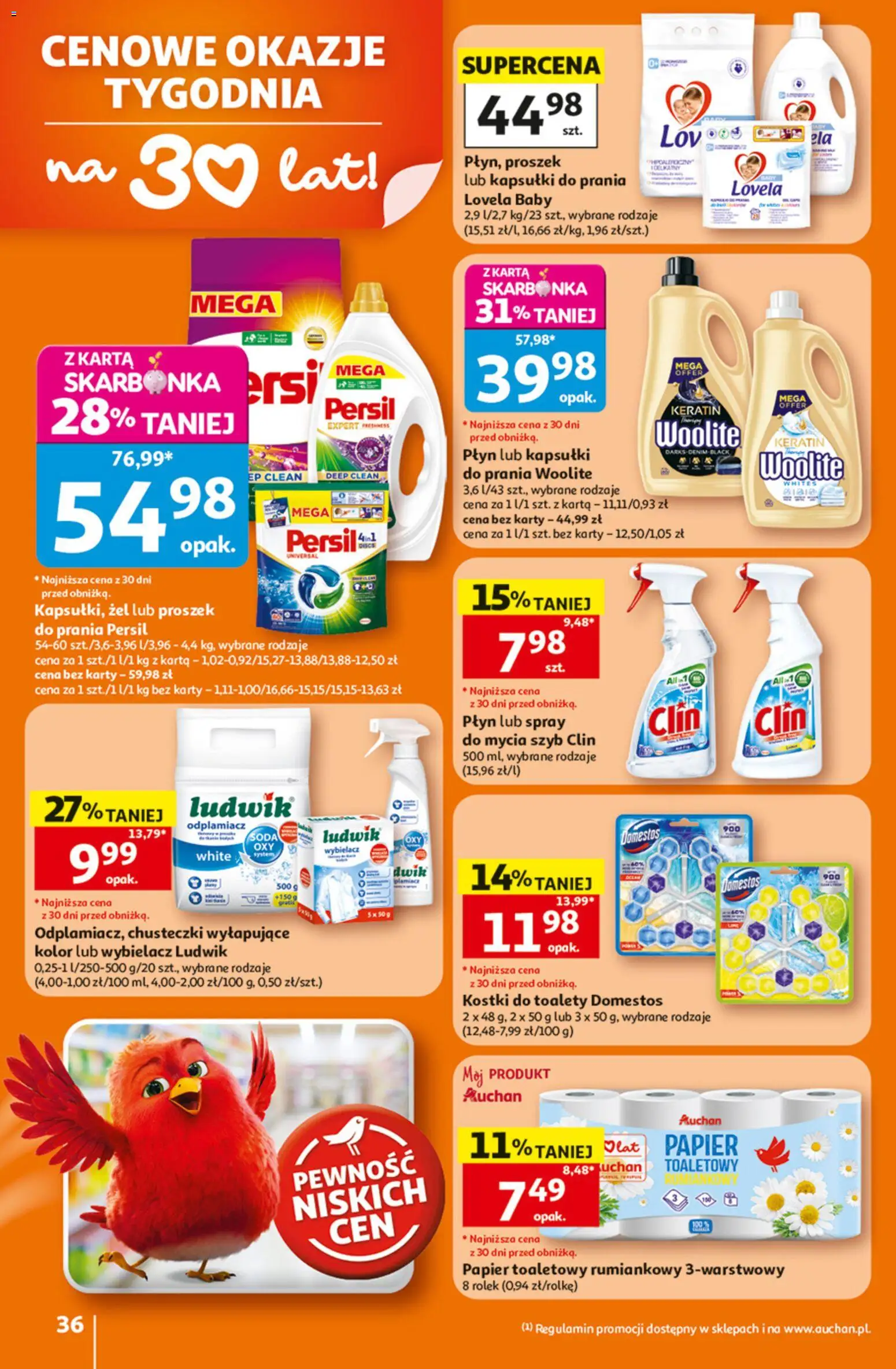 Auchan gazetka - 30 Lat Hipermarket od 25.06.2026 | Strona: 36 | Produkty: Karta, Persil, Lovela, Proszek do prania Persil