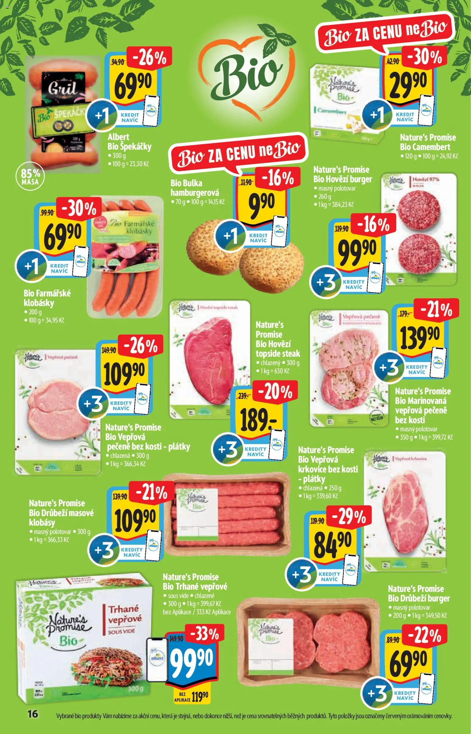 Albert katalog - Hypermarket od 15.07.2026 | Strana: 16 | Produkty: Burger, Sous vide, Špekáčky, Steak