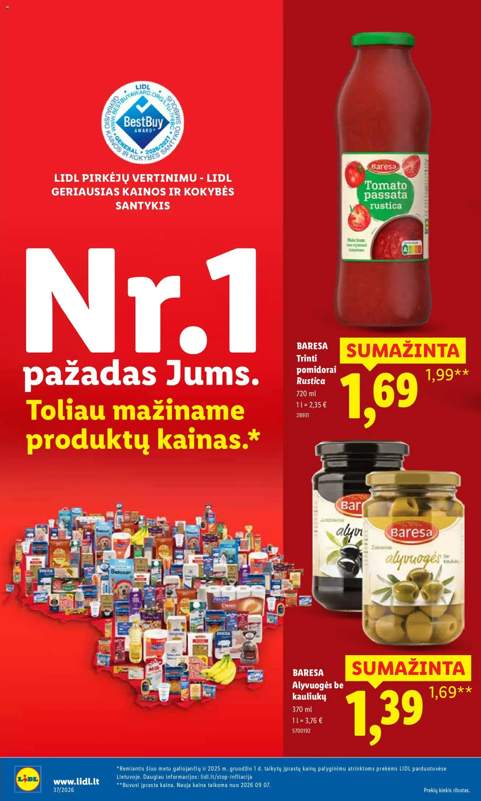 LIDL akcijos nuo 2026.09.07 | Puslapis: 18 | Prekių: Pomidorai