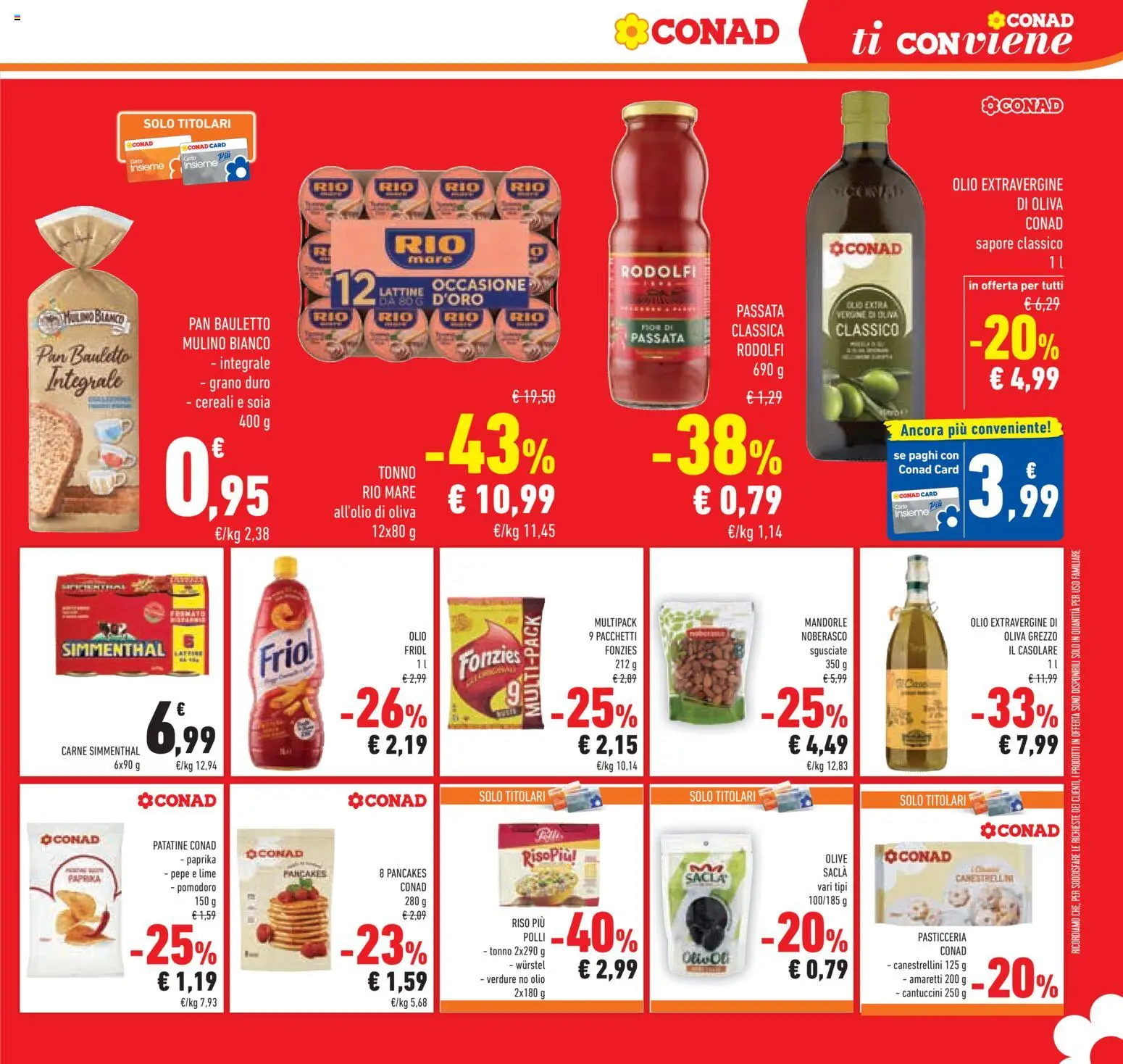 Volantino Conad del 12/08/2026 | Pagina: 23 | Prodotti: Wurstel, Mandorle, Lime, Polli