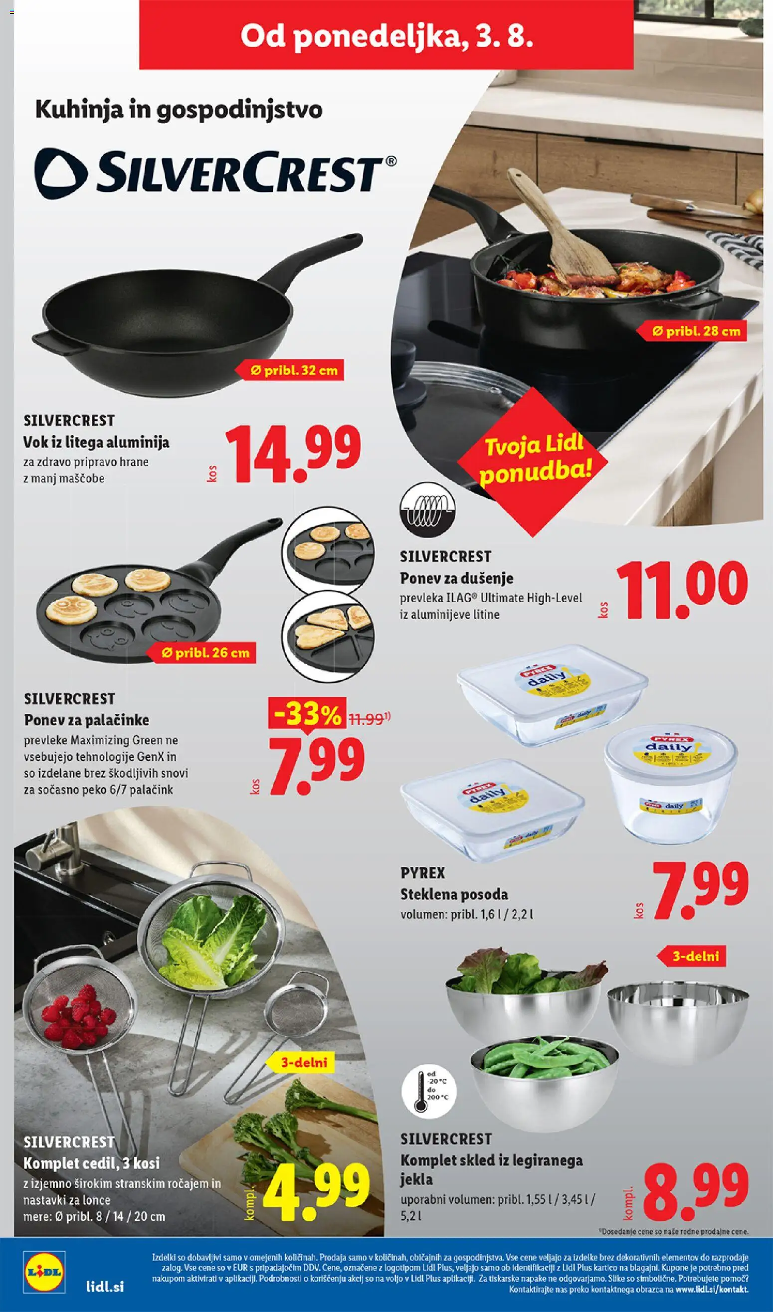 Novi Lidl katalog ponudbe – veljaven od 30.07.2026 | Stran: 54 | Izdelki: Prevleka, Kuhinja, Kos, Palačinke