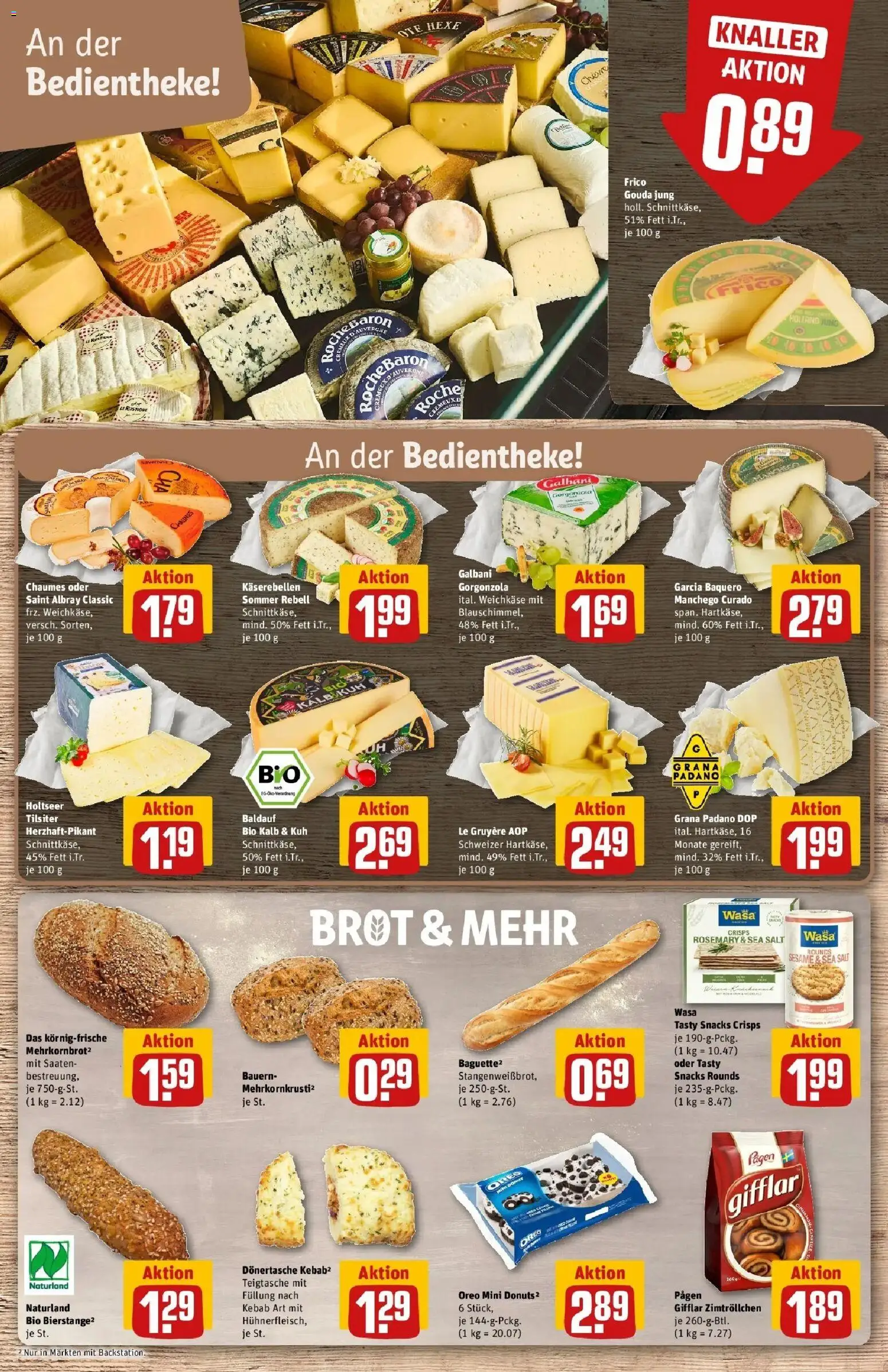 Rewe Prospekt Hamburg/Tonndorf – gültig ab 08.06.2026 | Seite: 11 | Produkte: Gouda, Baguette, Donuts, Brot