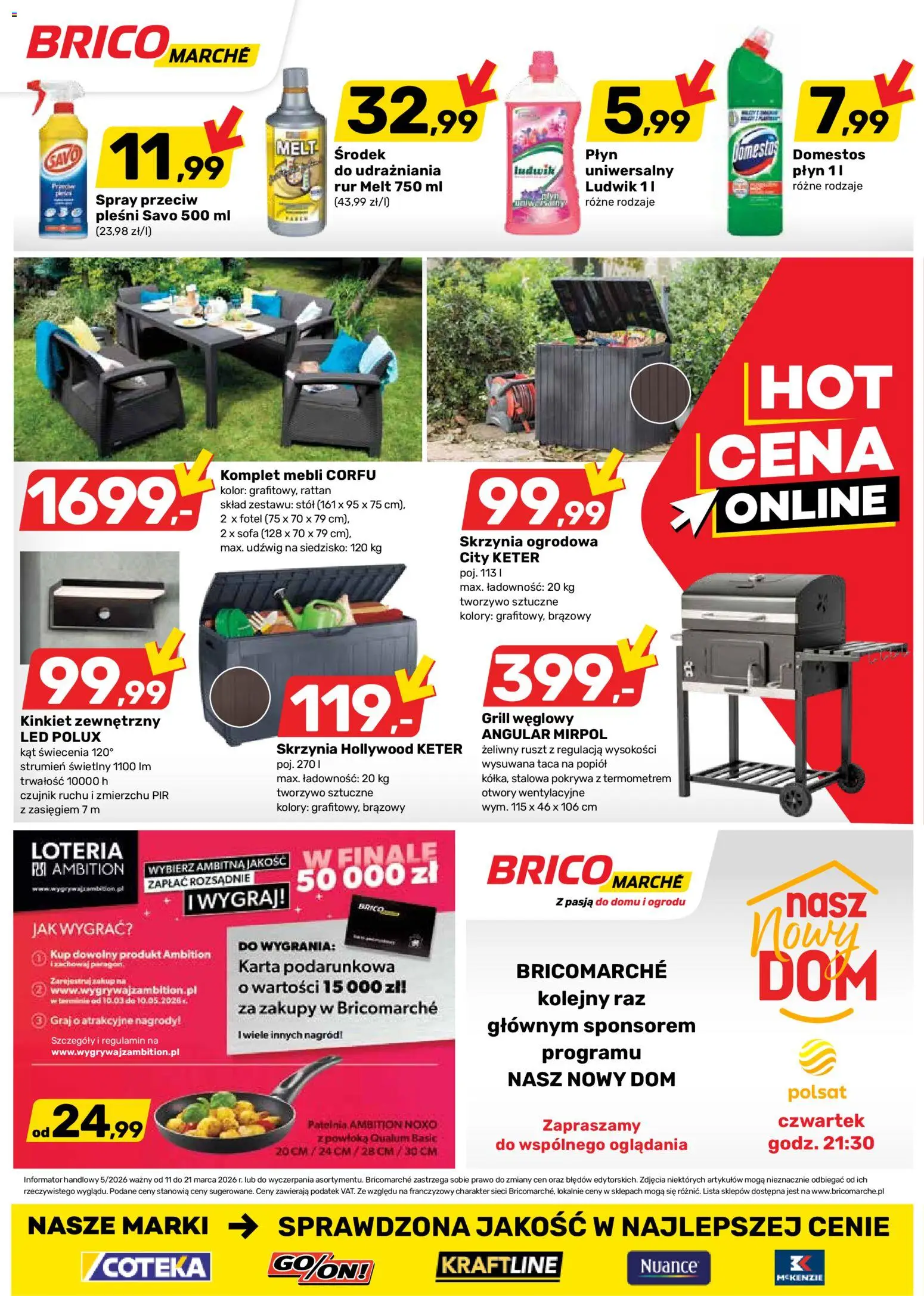 Brico Marché gazetka od 11.03.2026 | Strona: 16 | Produkty: Grill, Fotel, Stół, Patelnia
