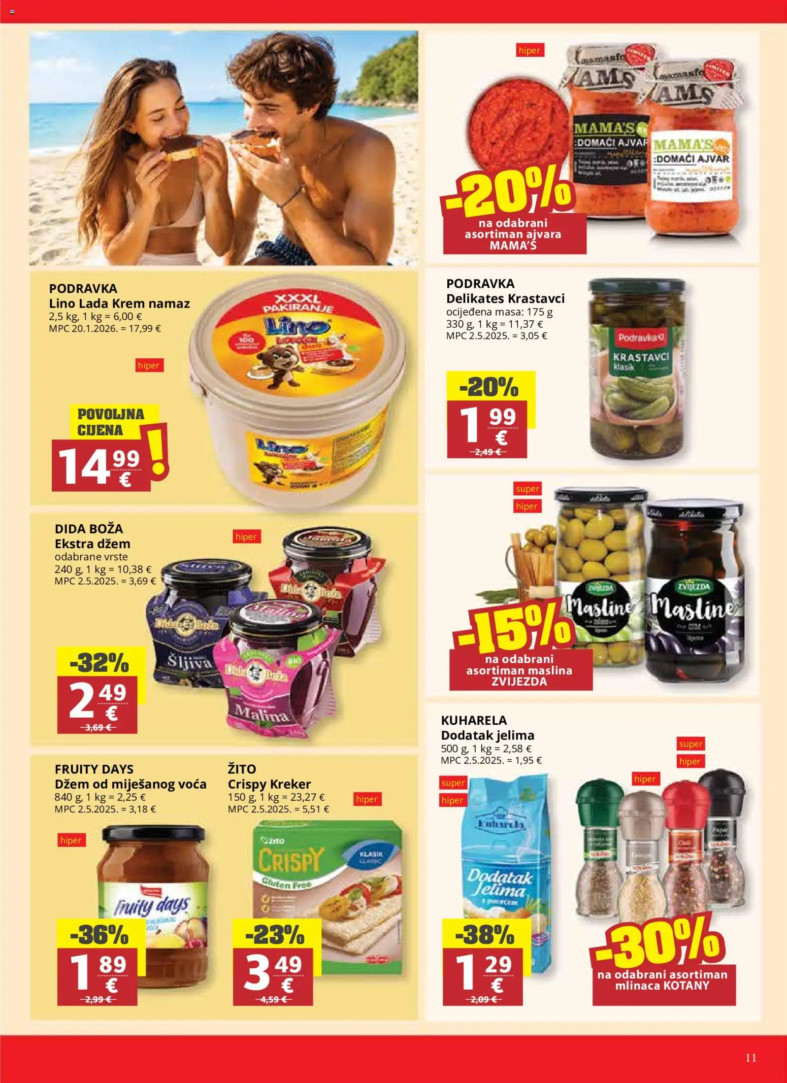 Ribola katalog | vrijedi od 08.07.2026 | Stranica: 11 | Proizvodi: Podravka, Ajvar, Krastavci, Džem