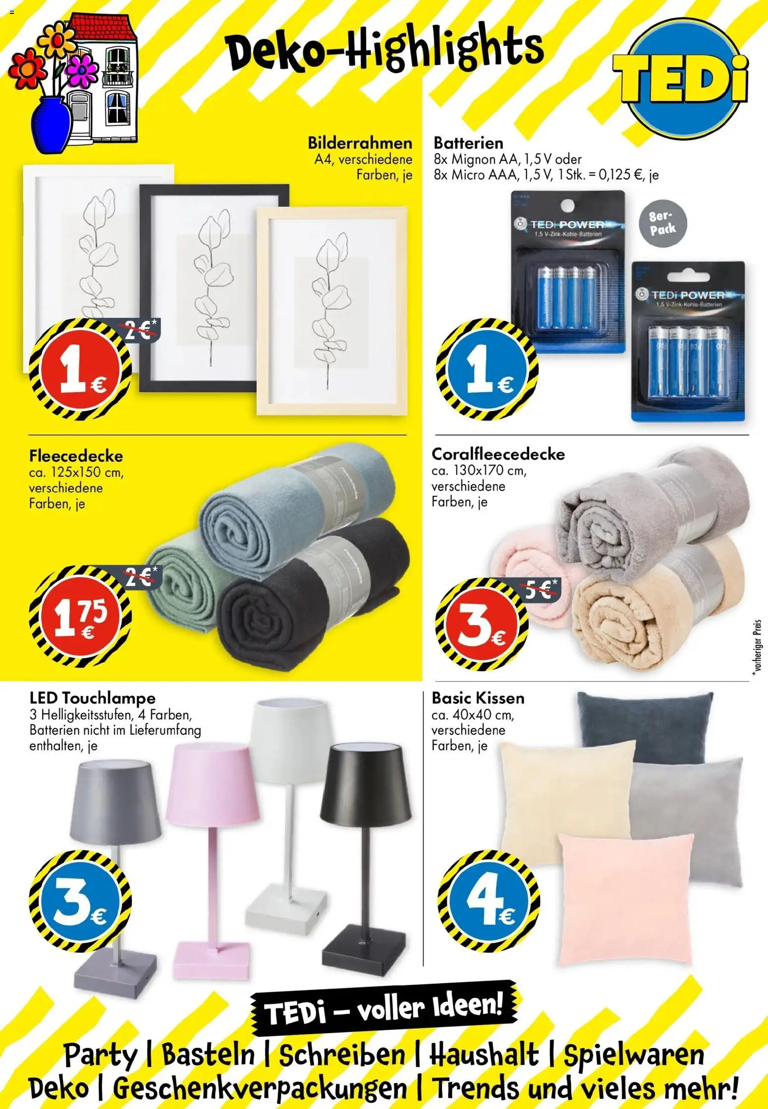 TEDi Prospekt Langenhagen | Seite: 11 | Produkte: Kissen, Batterien, Bilderrahmen