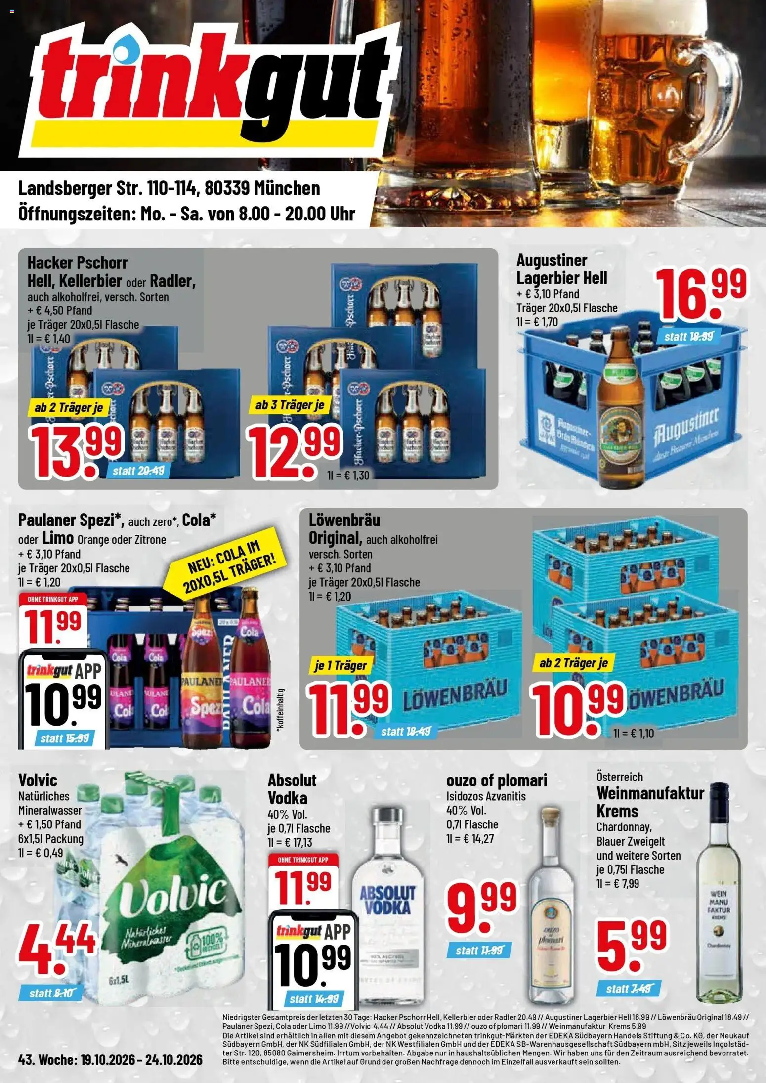 Trinkgut Prospekt München (ab 19.10.2026) » Angebote online | Seite: 1