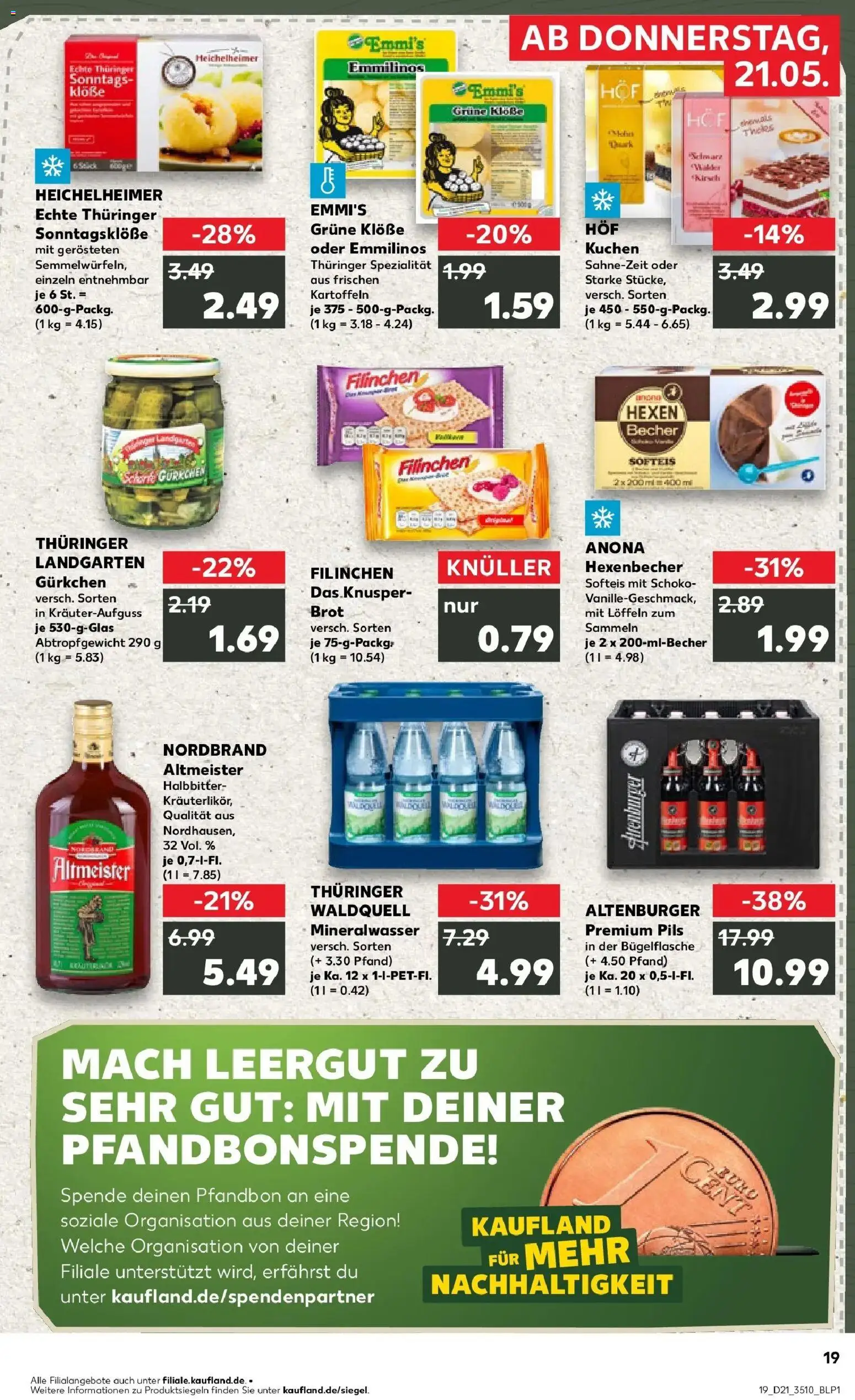 Kaufland Prospekt Sömmerda – gültig ab 18.05.2026 | Seite: 24 | Produkte: Pils, Kartoffeln, Brot, Kuchen