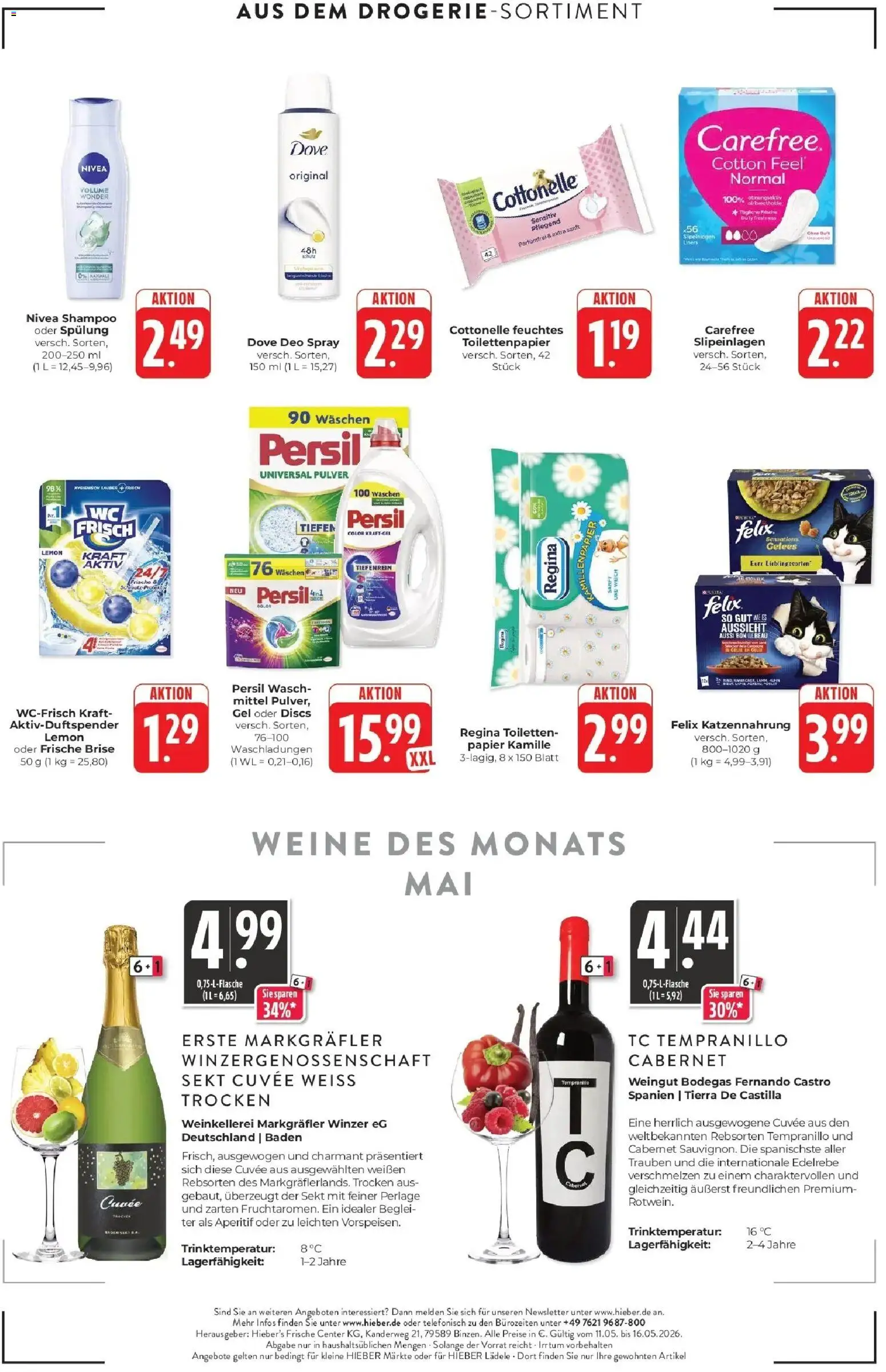 Edeka prospekt Schliengen	 – gültig ab 10.05.2026 | Seite: 16 | Produkte: Deodorant, Persil, Toilettenpapier, Feuchtes Toilettenpapier