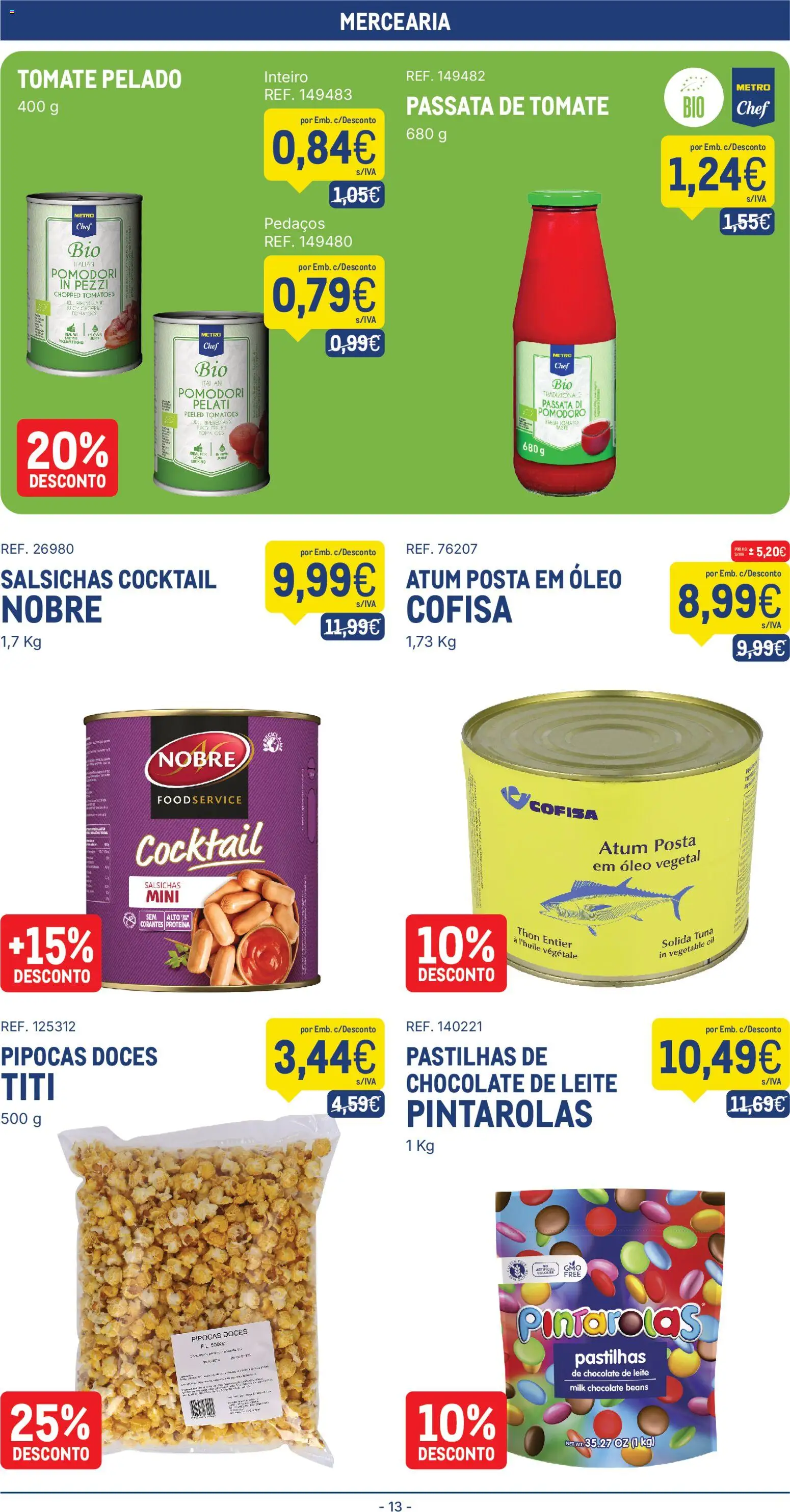 Makro folheto │ válido de 23/06/2026 | Página: 13 | Produtos: Leite, Óleo, Chocolate, Doces