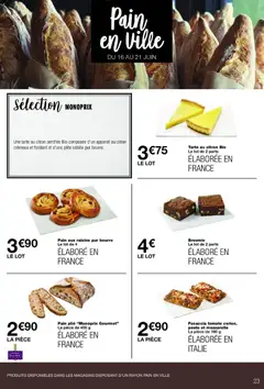 Monoprix - Prévisualisation de Monoprix catalogue valide à partir de 16.06.2026 | Page: 23 | Produits: Citron, Mozzarella, Beurre, Pain