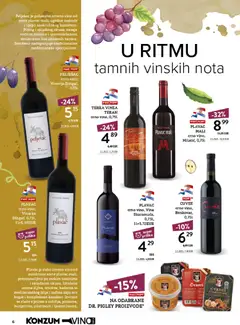 Konzum Katalog Vino - Pregled kataloga iz trgovine Konzum, vrijedi od 12.10.2026 | Stranica: 6 | Proizvodi: Čvarci, Vino