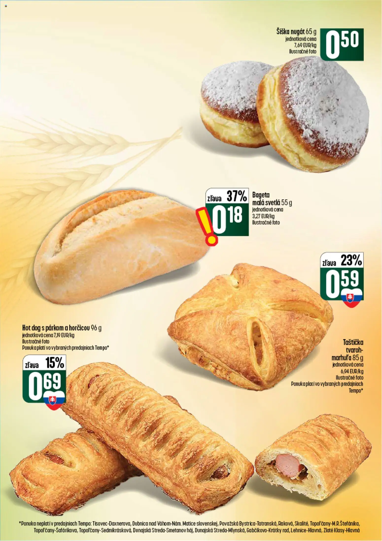 Nové COOP Jednota akcie – leták je platný od 03.09.2026 | Strana: 21 | Produkty: Bageta, Tvaroh, Šiška, Svetlá