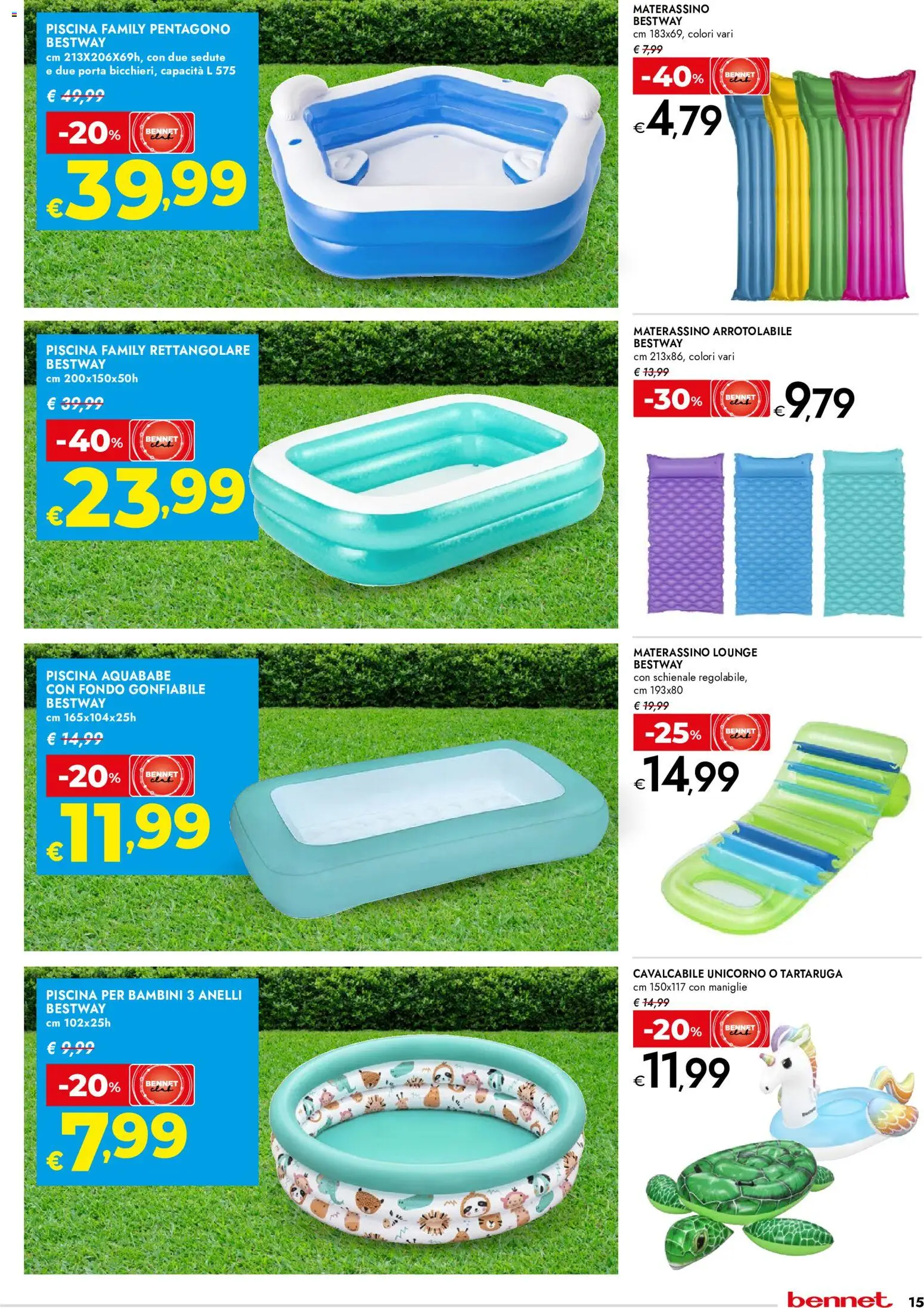 Volantino bennet del 04.06.2026 | Pagina: 15 | Prodotti: Piscina