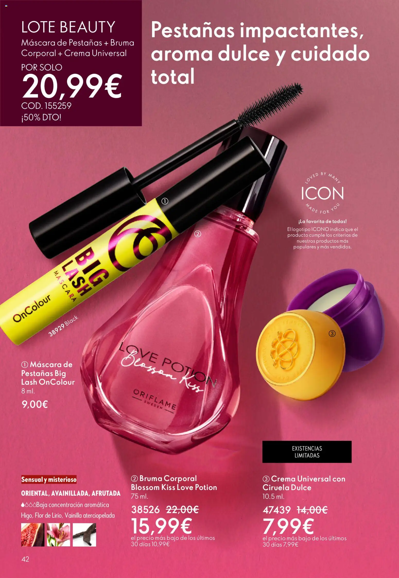 Oriflame - Catálogo Campaña 4 │ válido desde el 11.03.2026 | Página: 42 | Productos: Máscara, Crema, Máscara de pestañas