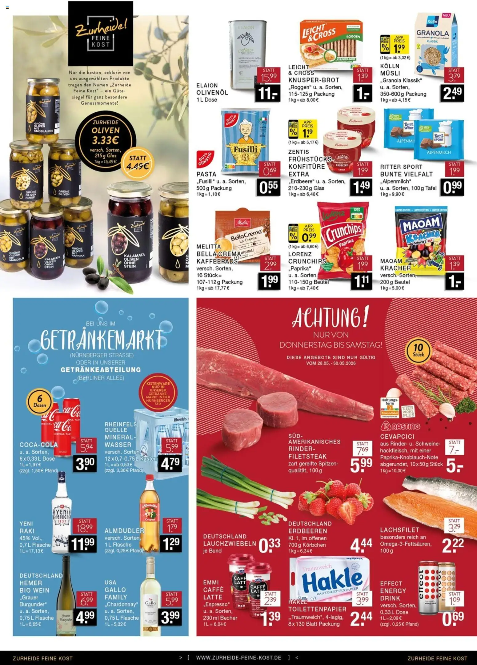 Edeka Zurheide Prospekt – gültig ab 26.05.2026 | Seite: 8 | Produkte: Ritter sport, Cevapcici, Knoblauch, Rheinfels quelle