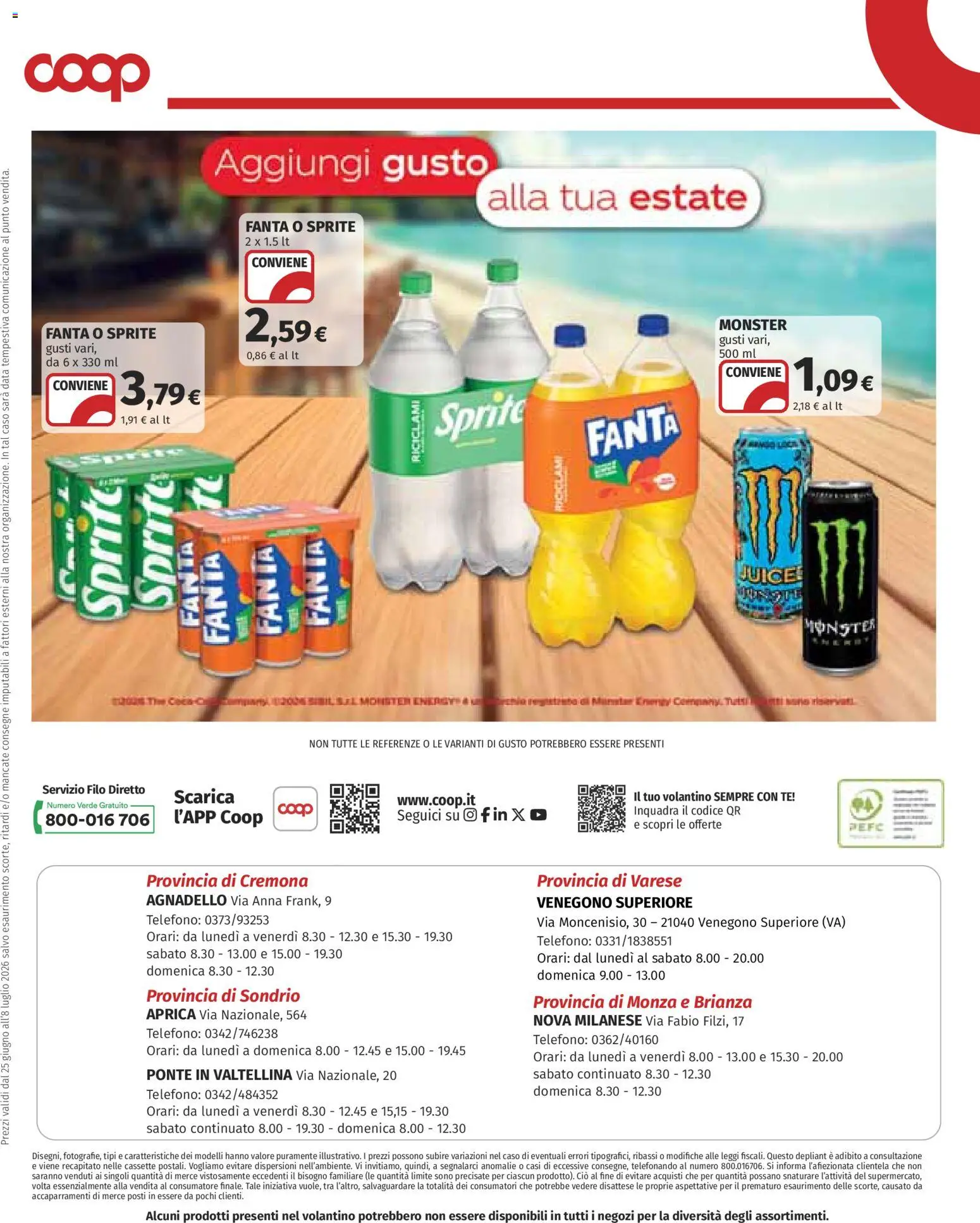 Volantino COOP del 25/06/2026 | Pagina: 21 | Prodotti: Tè, Data, Telefono, Fanta