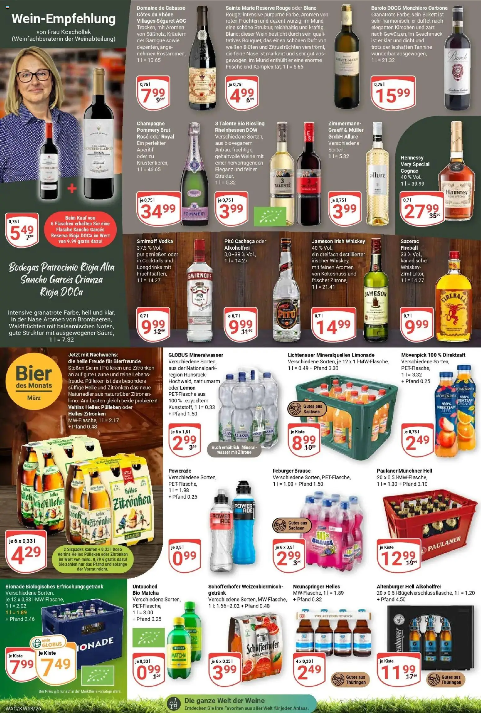 Globus prospekt Markkleeberg	 – gültig ab 23.03.2026 | Seite: 18 | Produkte: Limonade, Jameson, Kirschen, Veltins