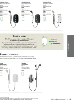 Preview of B&Q - Bathroom collections valid from 17/08/2026 | Page: 216 | Products: Shower, Water, Cable
