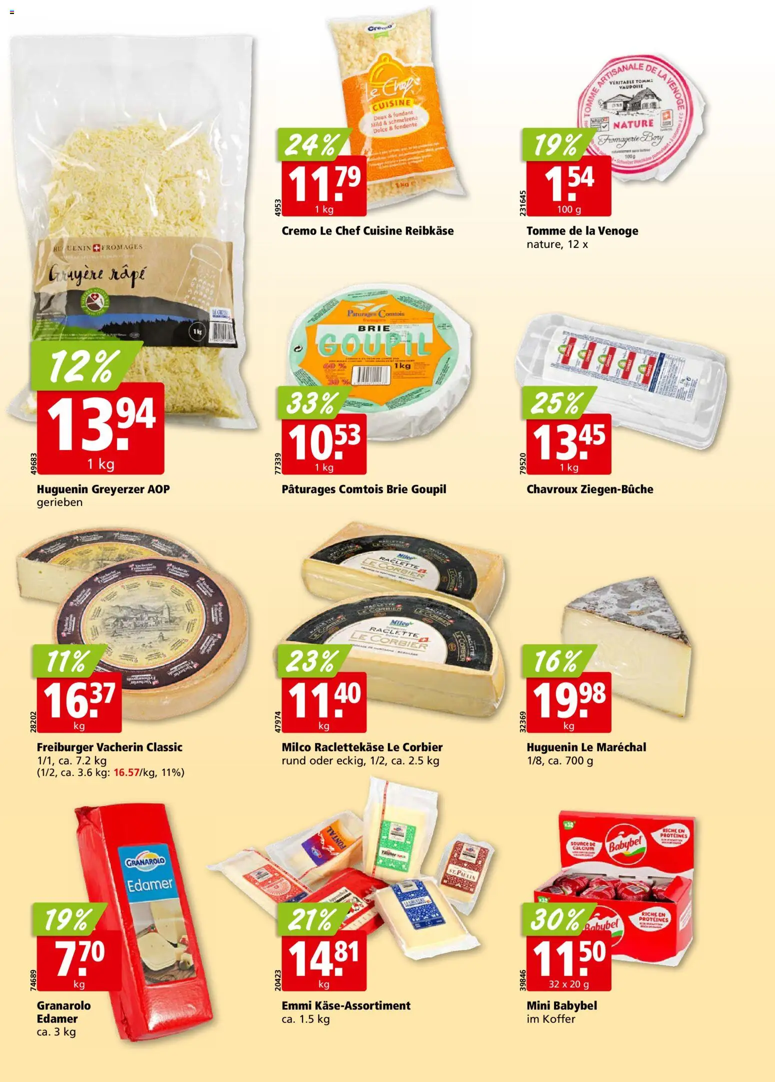 Aligro aktionen Chavannes, Matran, Genf, Sitten – gültig ab 29.06.2026 | Seite: 16 | Produkte: Edamer, Koffer, Raclette, Creme