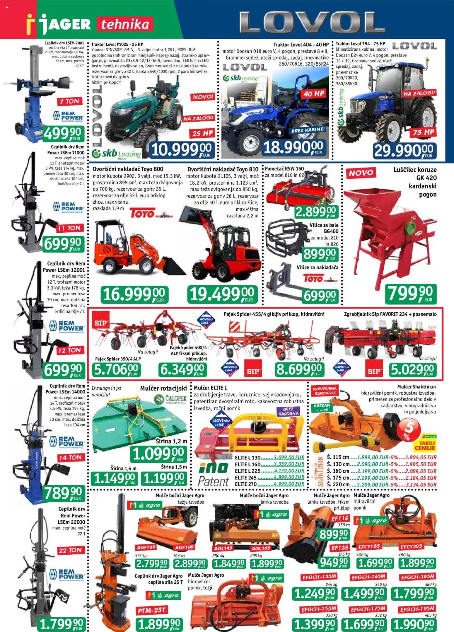 Novi Jager katalog ponudbe – veljaven od 03.06.2026 | Stran: 6 | Izdelki: Teza, Olje