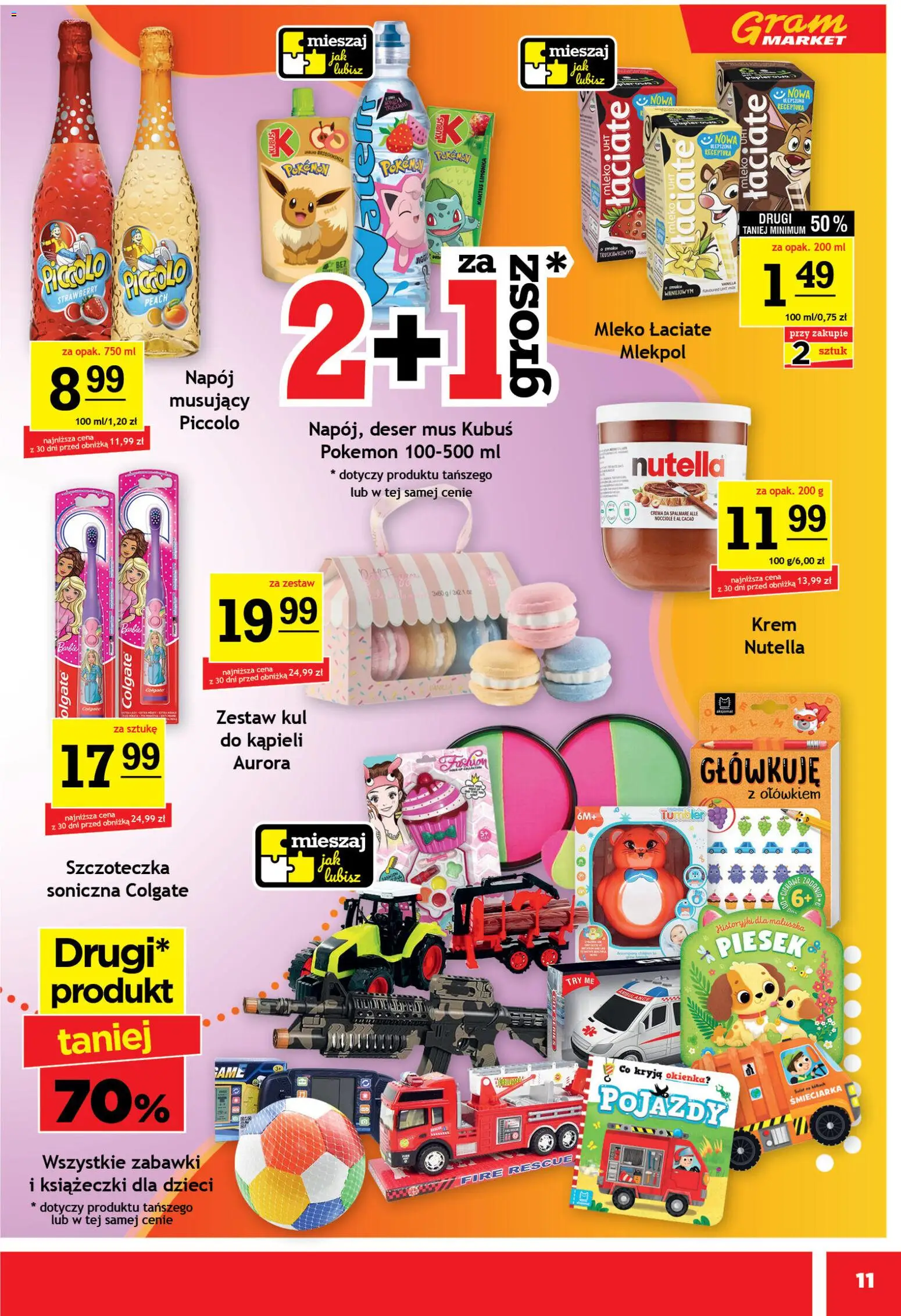 Gram Market gazetka od 27.05.2026 | Strona: 11 | Produkty: Nutella, Szczoteczka soniczna, Mleko, Krem