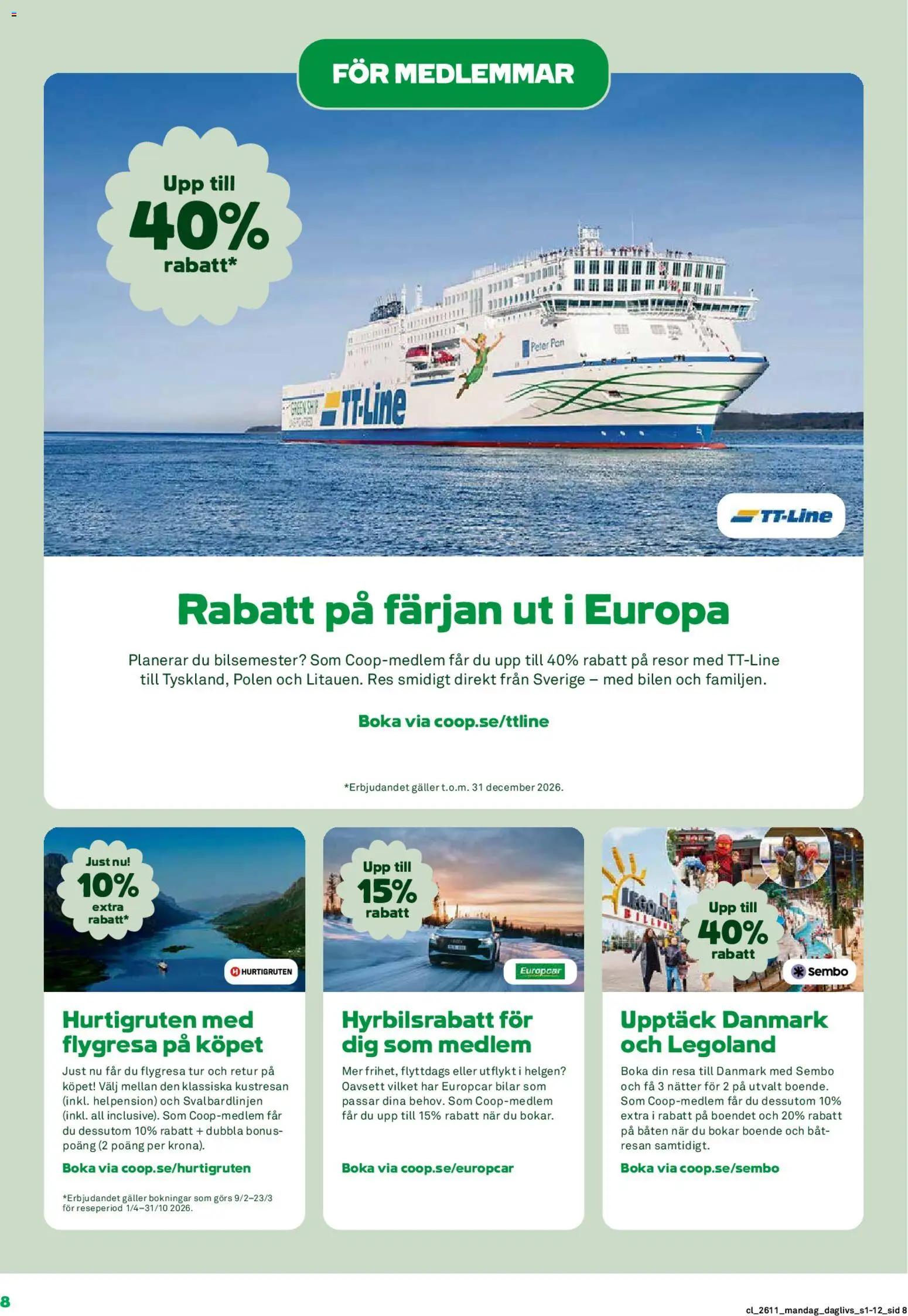 Coop Daglivs reklamblad aktuell från 09.03.2026 | Sida: 8 | Produkter: Galler