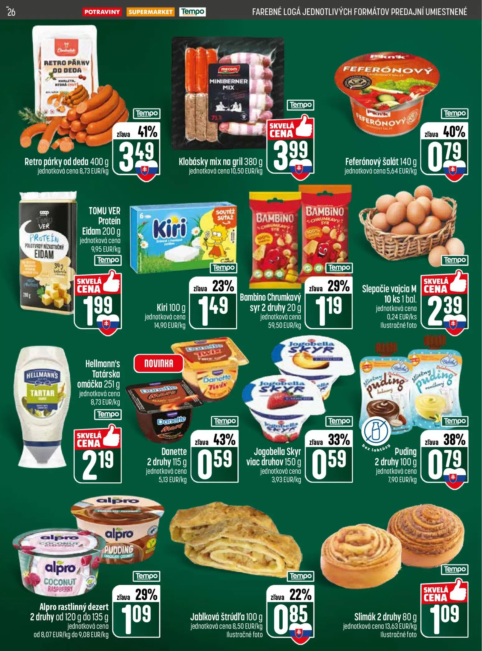 Nové COOP Jednota akcie – leták je platný od 14.05.2026 | Strana: 26 | Produkty: Gril, Syr, Vajcia, Skyr