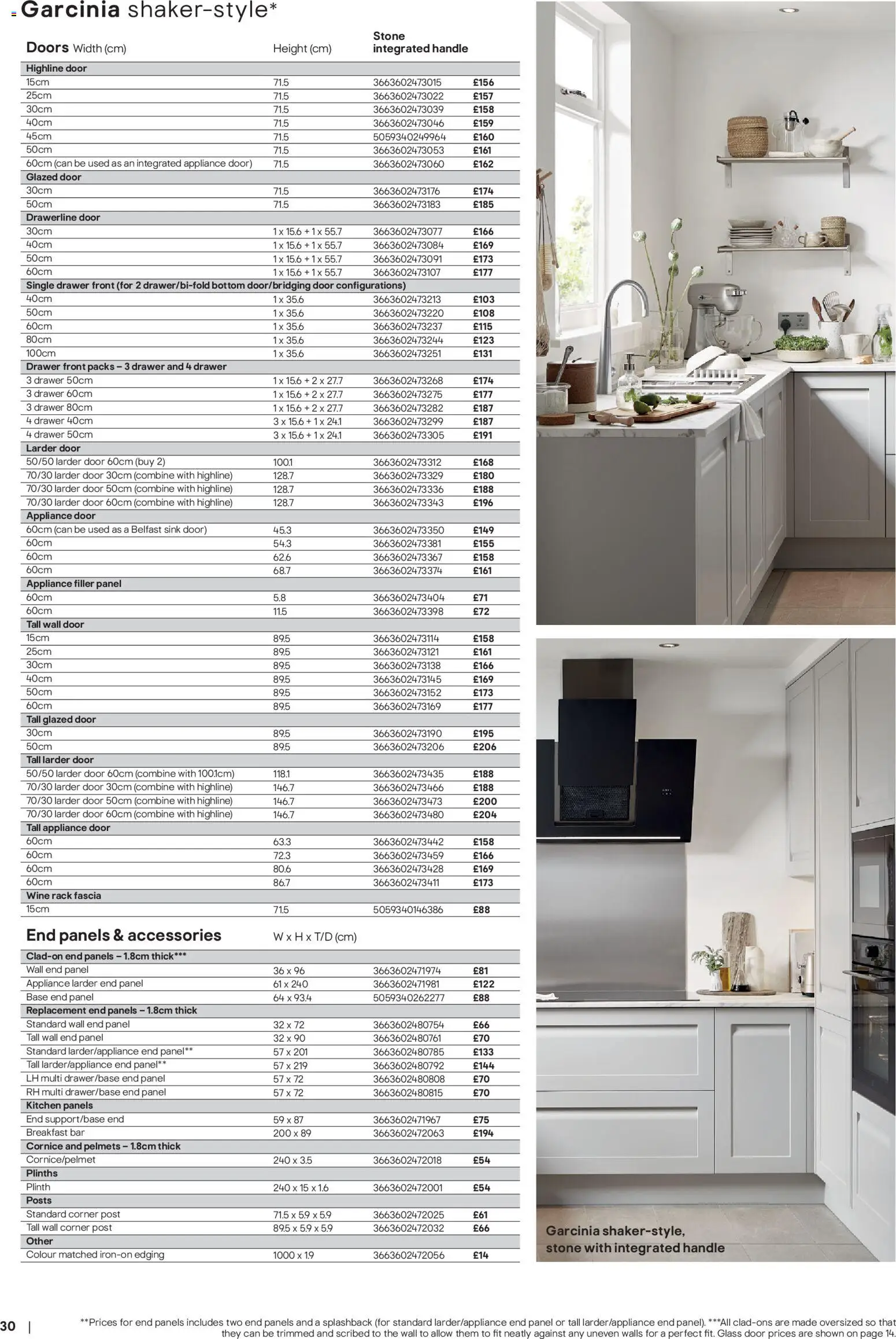 {H1} | Page: 30 | Products: Handle, Door, Kitchen, Doors