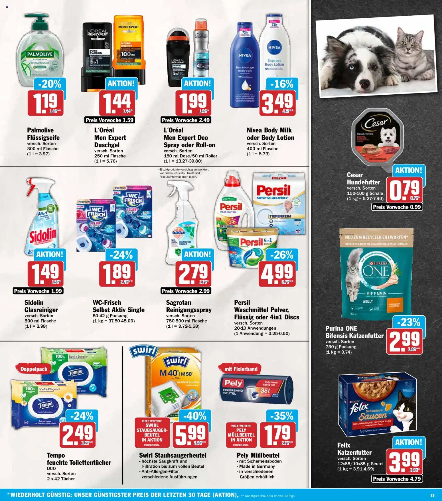 AEZ Prospekt – gültig ab 12.10.2026 | Seite: 15 | Produkte: Staubsauger, Energy, Body Lotion, Tempo