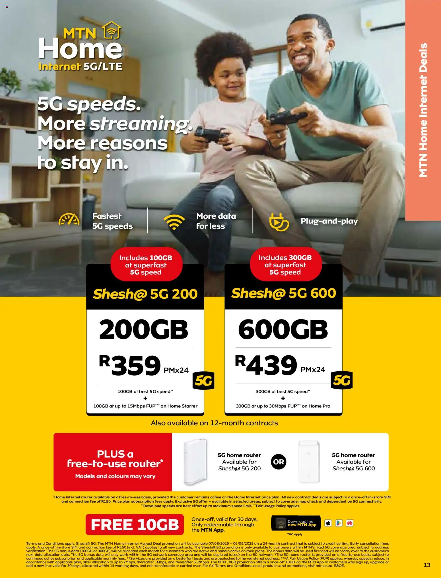 New MTN catalogue – valid from 07/08/2026 | Page: 13 | Products: Data, Sim, Router