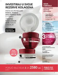 Anew Reversalist Plump & Smooth noćna krema, A red jar of night cream from the Anew Reversalist Plump & Smooth line, featuring Protinol Triple Collagen Action. - pregled AVON kataloga - važi od 01.06.2026 | Strana: 7