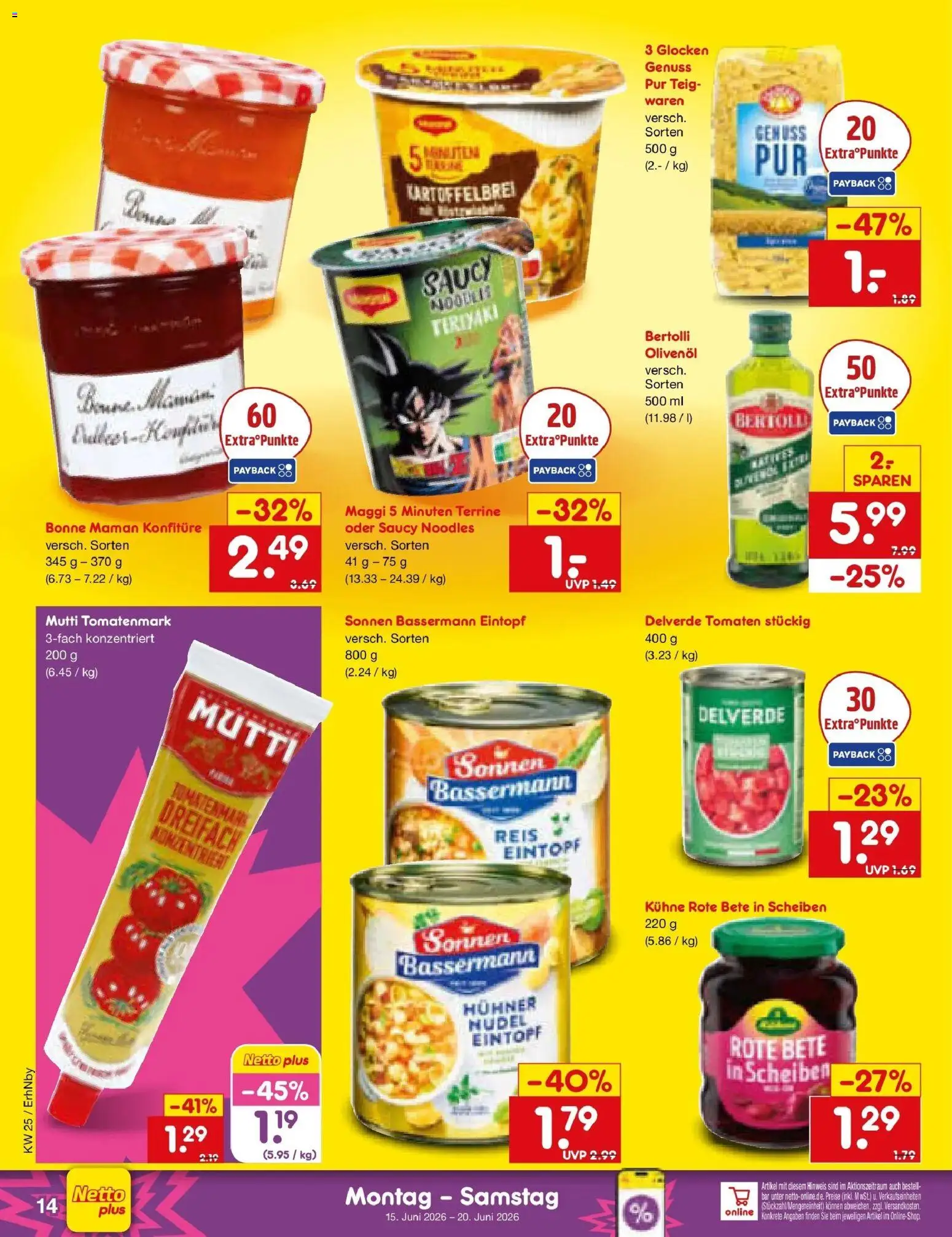 Netto Marken-Discount Prospekt Metten – gültig ab 14.06.2026 | Seite: 18 | Produkte: Maggi, Olivenol, Bertolli olivenol, Bonne maman