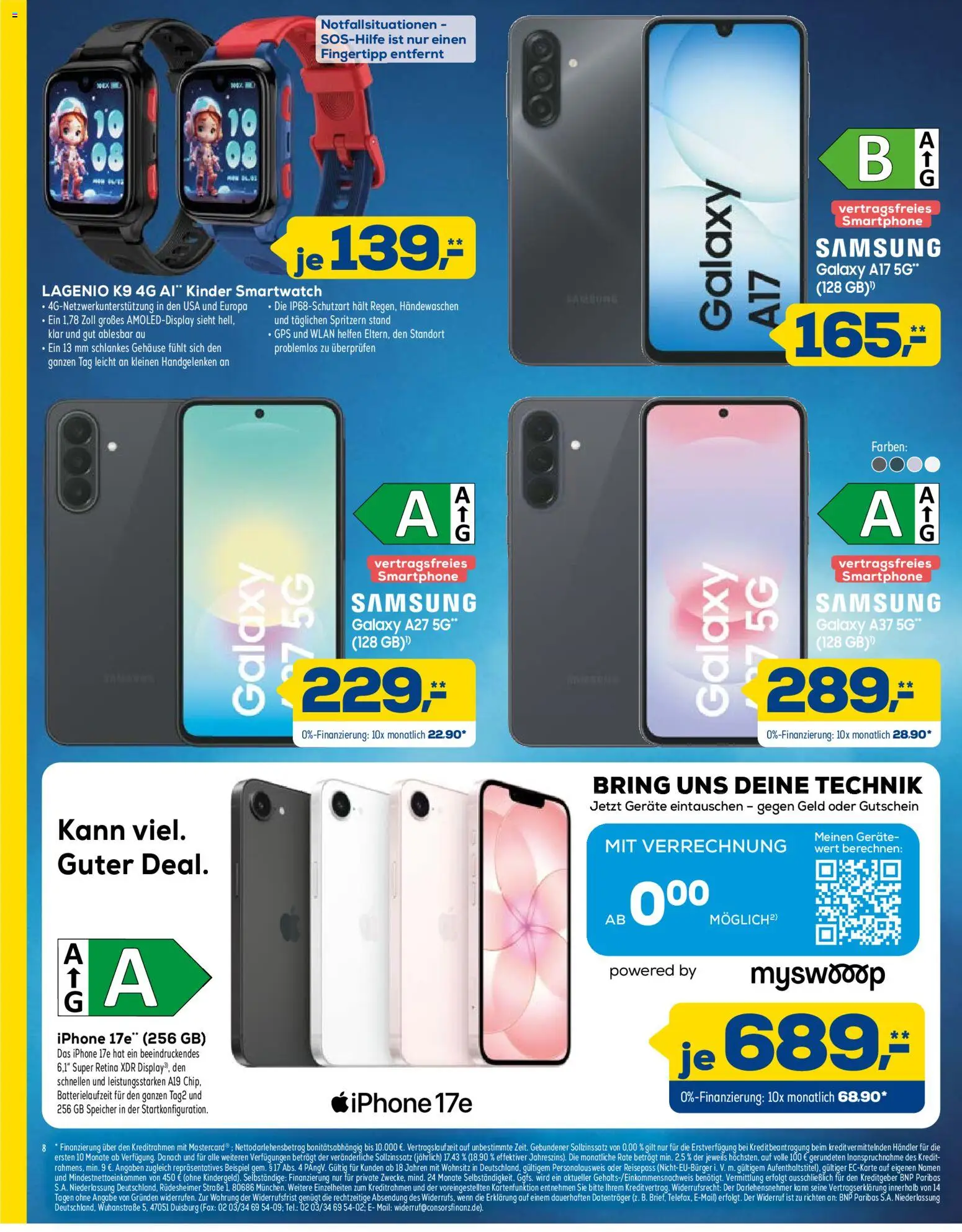 Euronics Prospekt – gültig ab 29.08.2026 | Seite: 8 | Produkte: Smartwatch, Samsung, Iphone, Smartphone