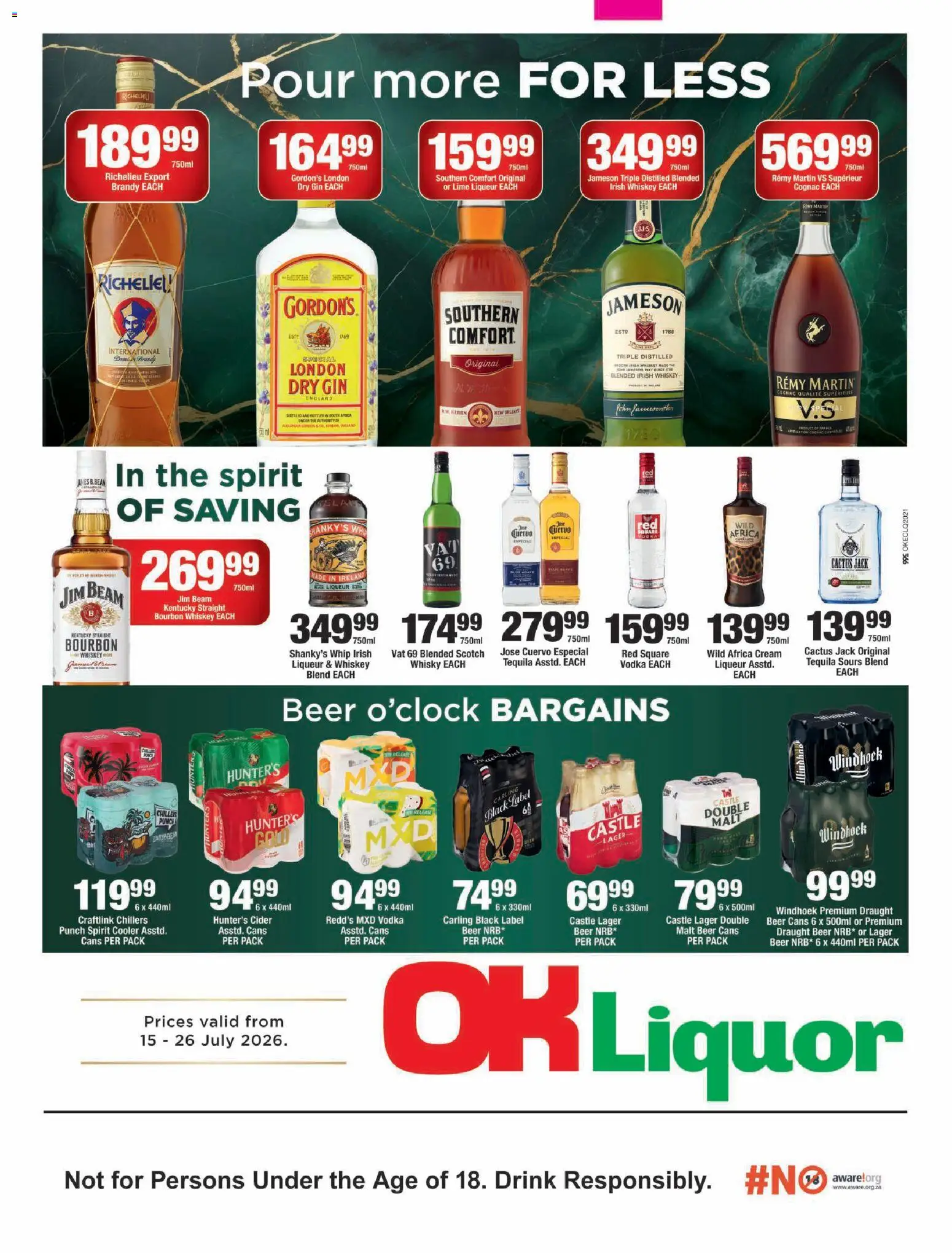 New OK Foods catalogue – valid from 15/07/2026 | Page: 1 | Products: Cider, Cooler, Cream, Ensalada de quino