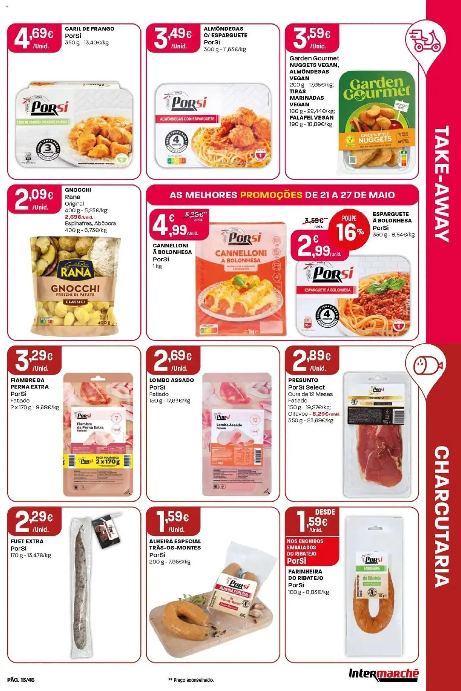 Intermarché - Isto é que são preços BAIXOS! │ válido de 21.05.2026 | Página: 13 | Produtos: Lombo, Presunto, Abóbora, Nuggets