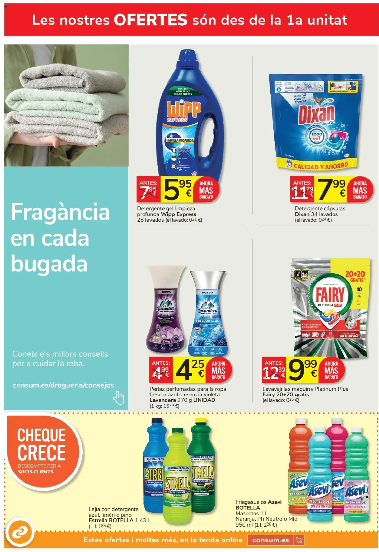 Consum folleto │ válido desde el 27/08/2026 | Página: 22 | Productos: Fragancia, Ropa, Lavavajillas, Agua