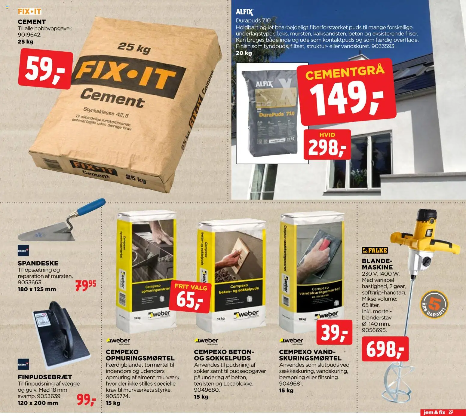 Jem & fix tilbudsavis – gyldig fra 03.05.2026 | Side: 27 | Produkter: Søm, Mørtel