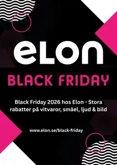 Elon - Black Friday förhandsinformation - Förhandsvisning av reklamblad från butik Elon aktuell från 21/10/2026