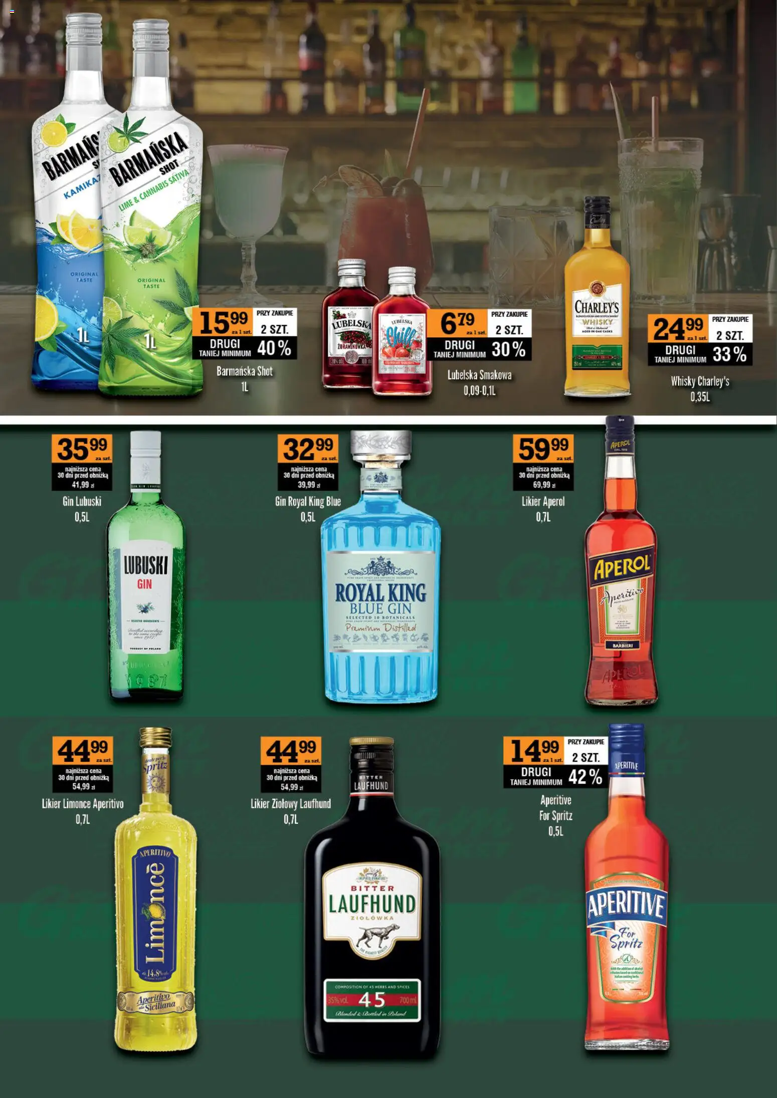 Gram Market gazetka - Barek od 01.06.2026 | Strona: 2 | Produkty: Likier ziołowy, Gin Lubuski, Whisky, Aperol